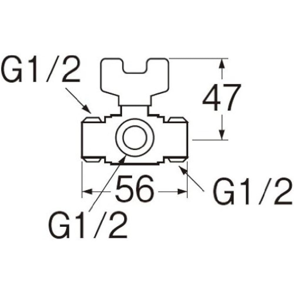 SANEI switching ball valve, water flow switching type, handle one-touch detachable type, nominal size 13 JV63-13