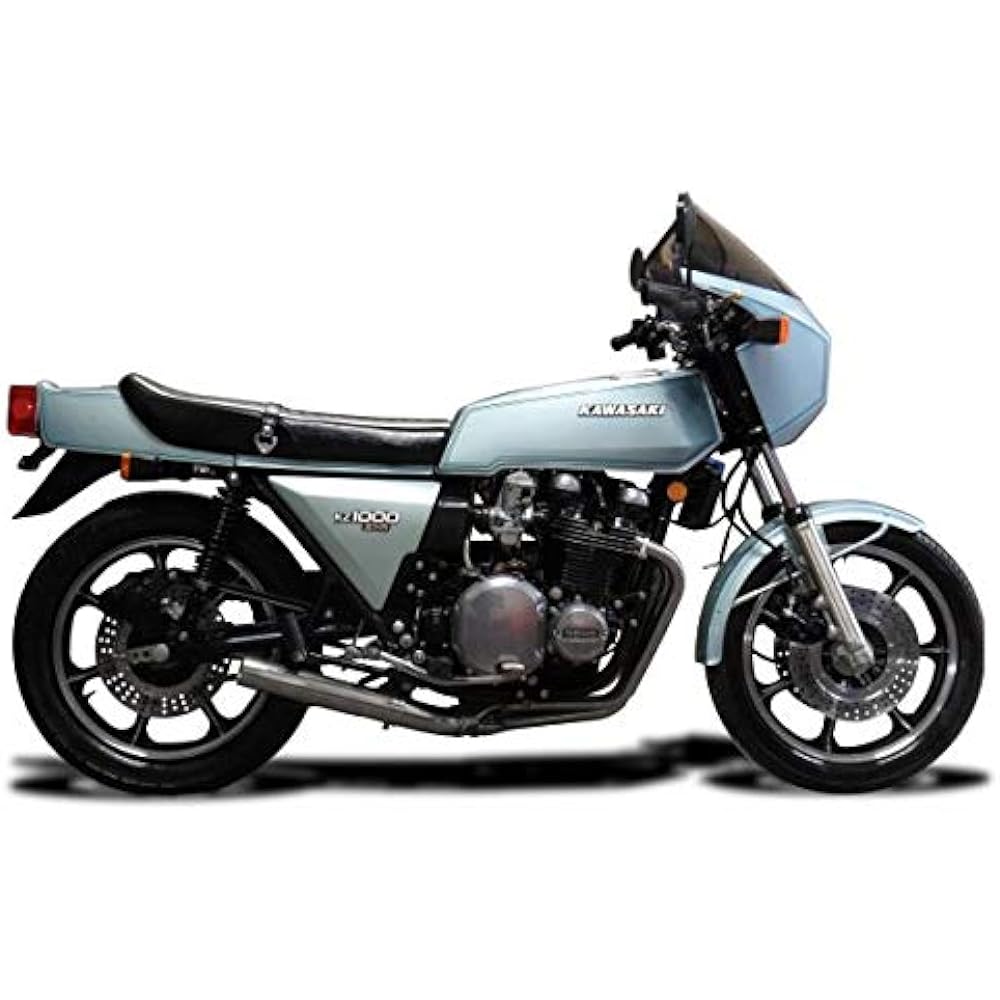 DELKEVIC Full Exhaust Stainless Steel Classic Type KAWASAKI Z1R KZ1000D 1977-1980 Down Pipe Muffler COM3286