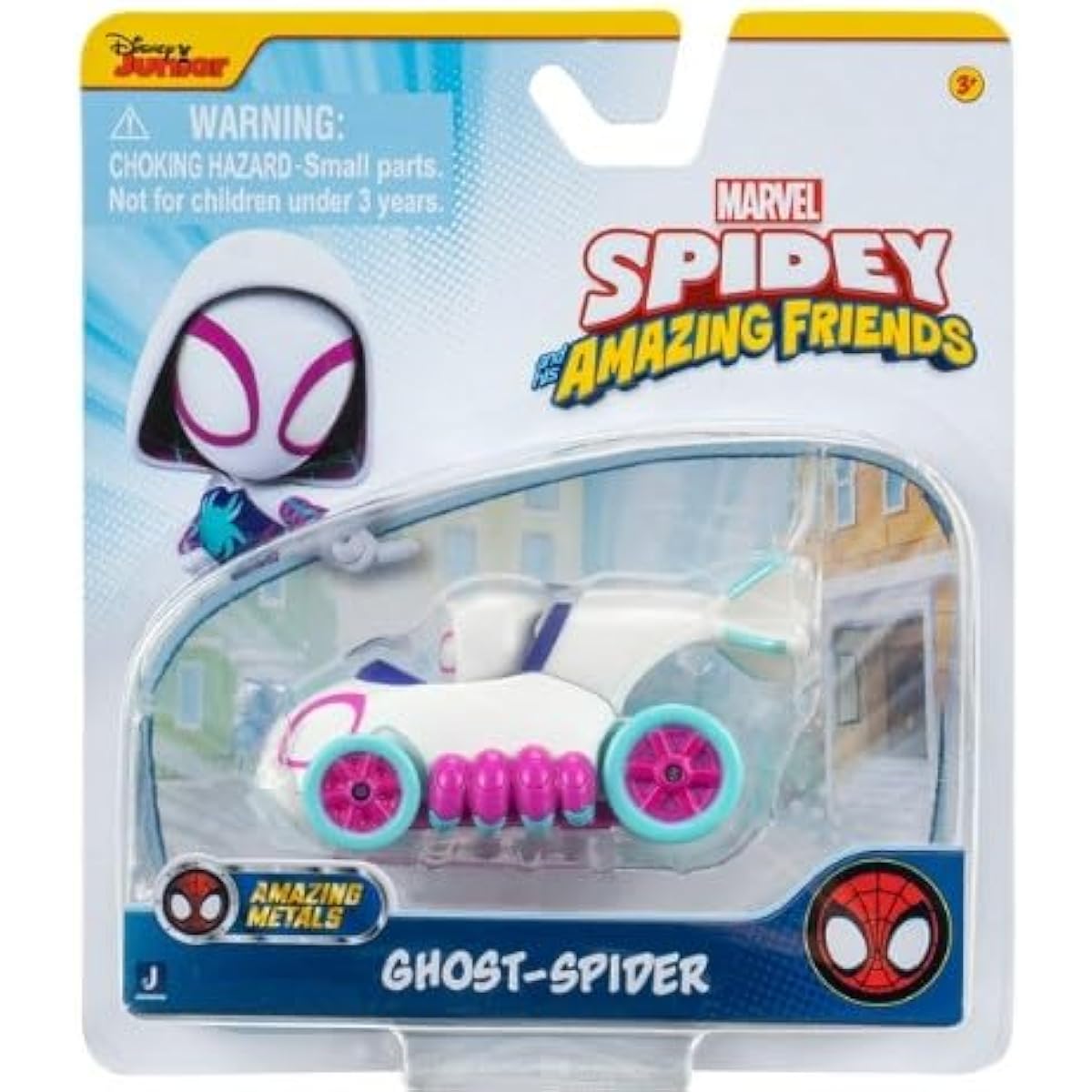 Spidey and his Amazing Friends Amazing Metal Race Car 1:64 Scale (Ghost Spider)