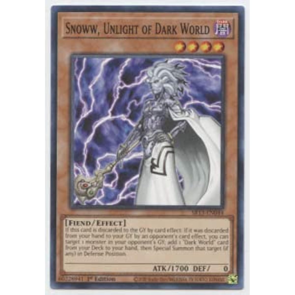Snow, Unlighted of the Dark World - SR13-EN044 - Common - First Edition