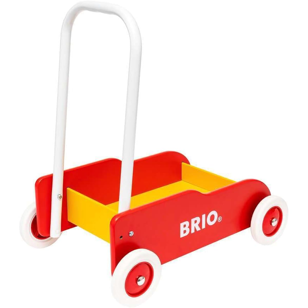 BRIO Push Car, Red, Suitable for ages 9 months and up (Rattling Wagon Toy, Wooden Toy, Educational Toy, Walking Practice) 31350