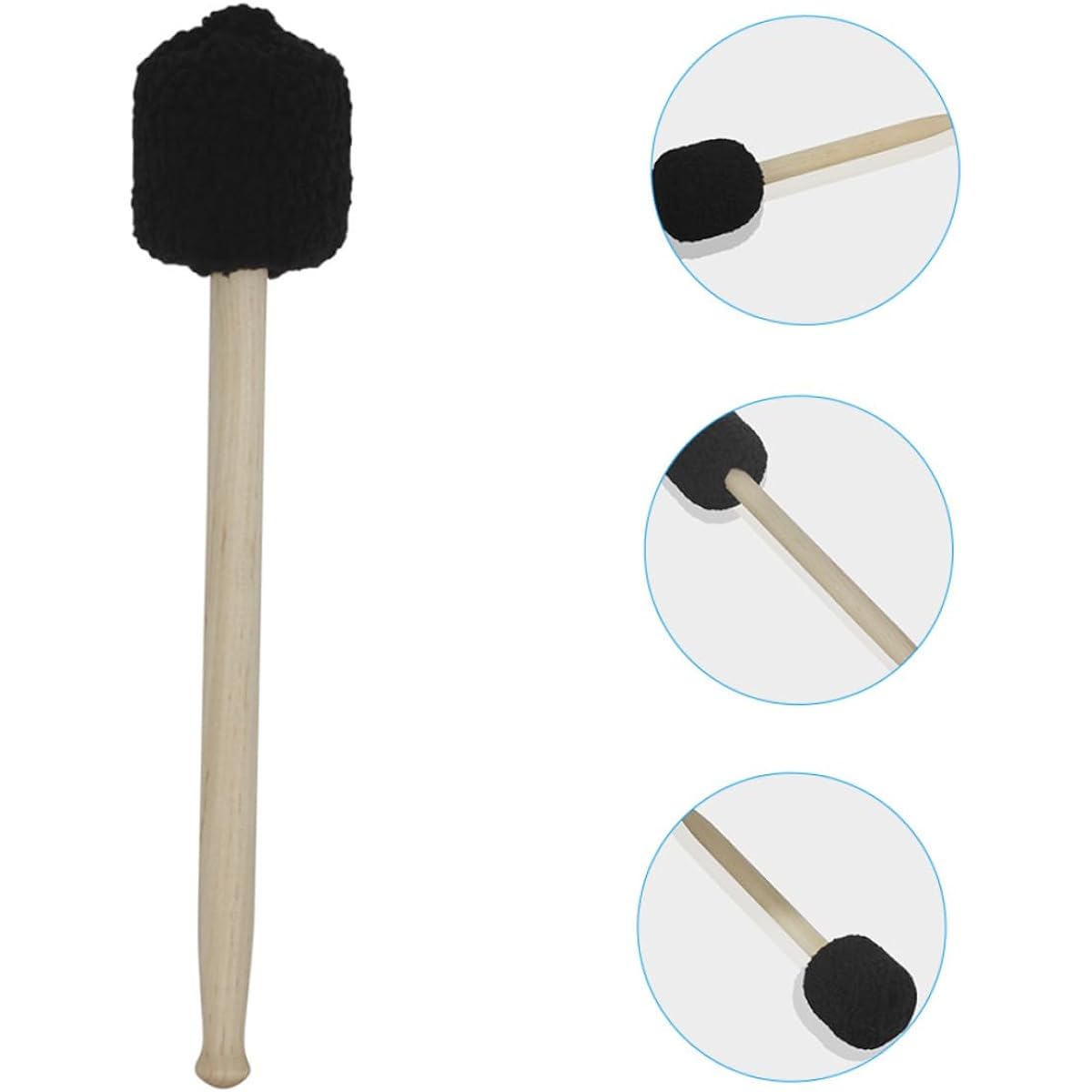 Vaguelly 3pcs Bass Mallet Band Accessories Felt Pedal Beater Head Felt Bass Drum Drum Pedal Beater Mallet Bass Drum Mallet Beater Drum Bass Drum Beater