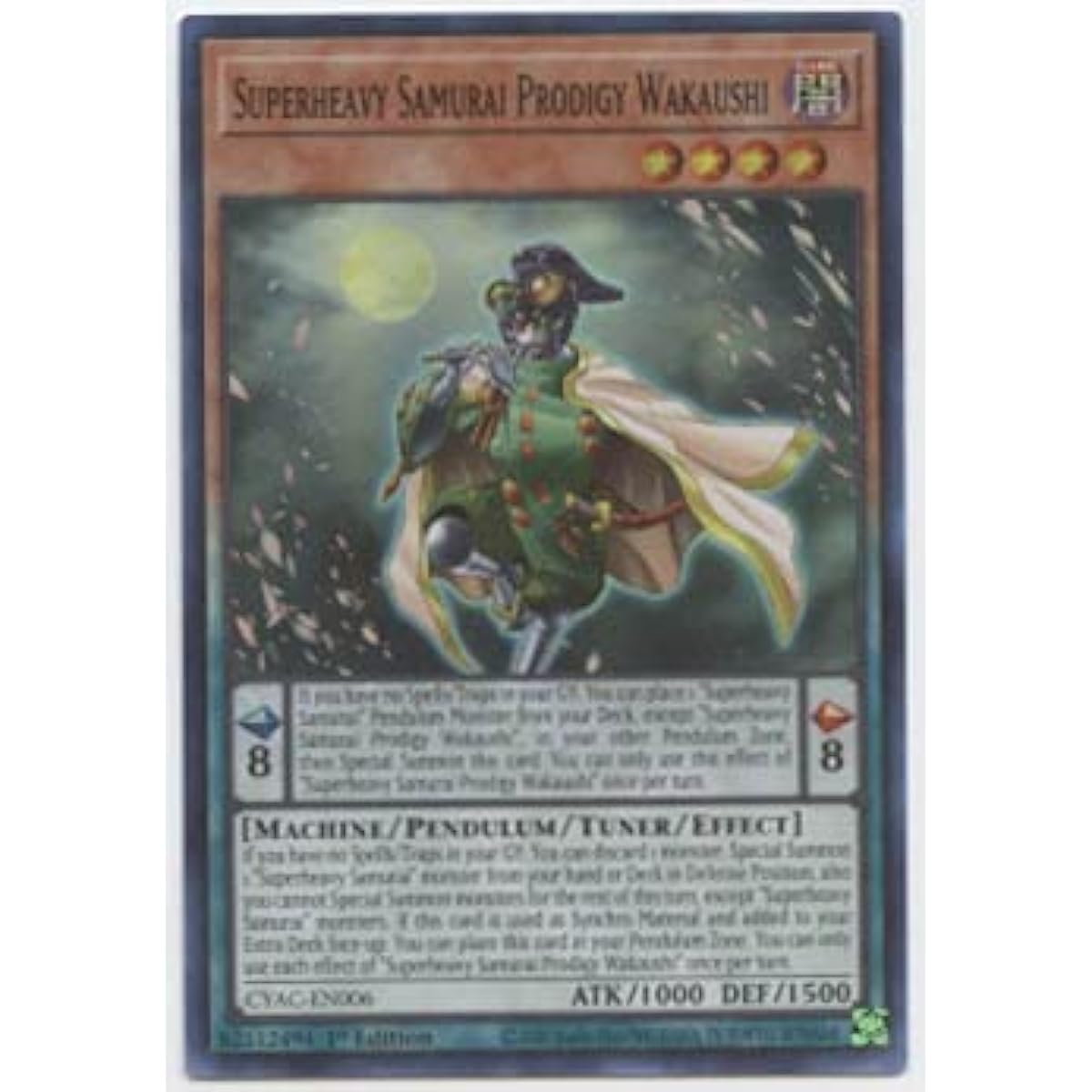 Super Heavy Samurai Prodigy Wakaushi - CYAC-EN006 - Super Rare - First Edition
