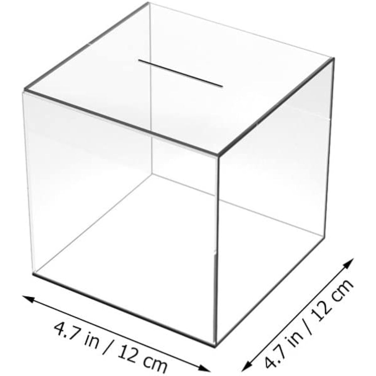 Gadpiparty Clear Piggy Bank for Kids Adults Acrylic Transparent Piggy Bank Square Personal Money Toy Cash Piggy Bank Boys Girls Party Favors (4.7 Inch)