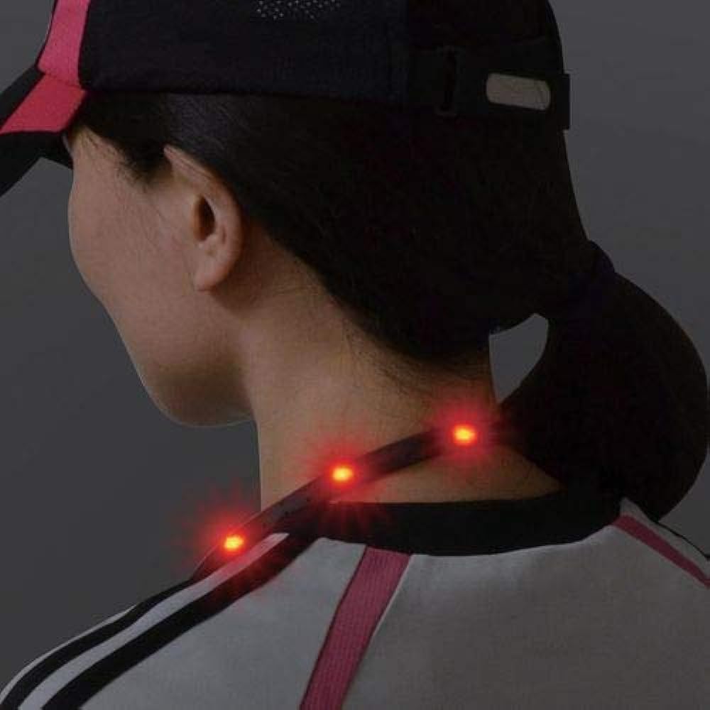 ELPA Sports Light (Neck) LED Light Disaster Prevention Outdoor Approx. 52g (excluding battery) Black & Pink DOP-SL600(PK)