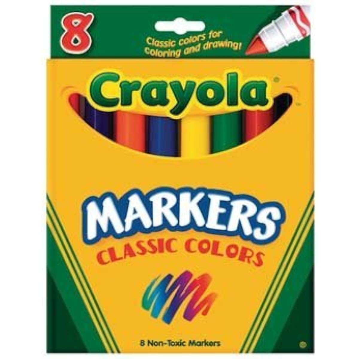 Crayola 8 Nontoxic Classic Colors Markers 8 pk (Pack of 6) by Crayola