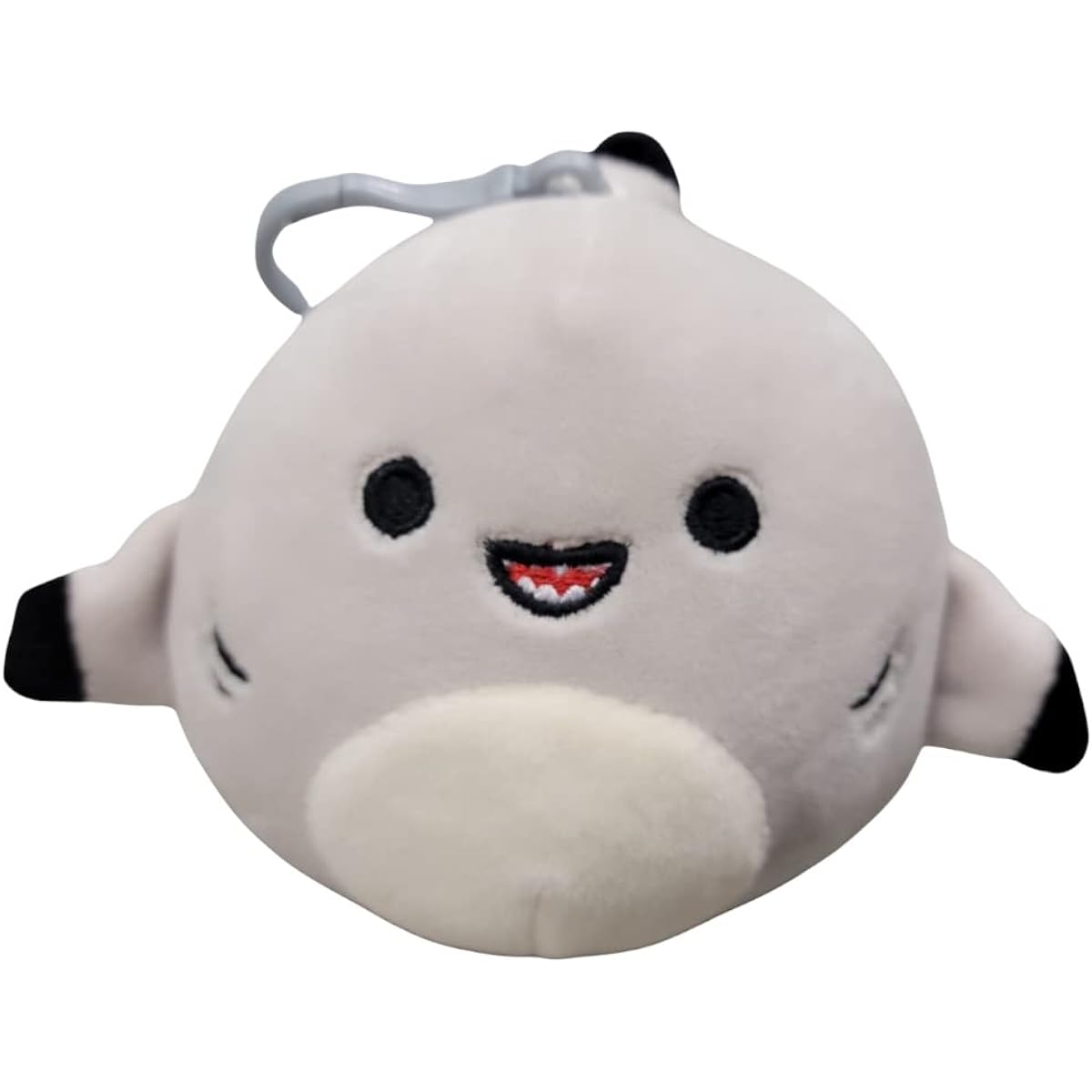 Squishmallows Official Kelly Toy 3.5" Clip On Bag Keychain Backpack Clip Squeegee Soft Plush Toy Animal (Gordon Shark)