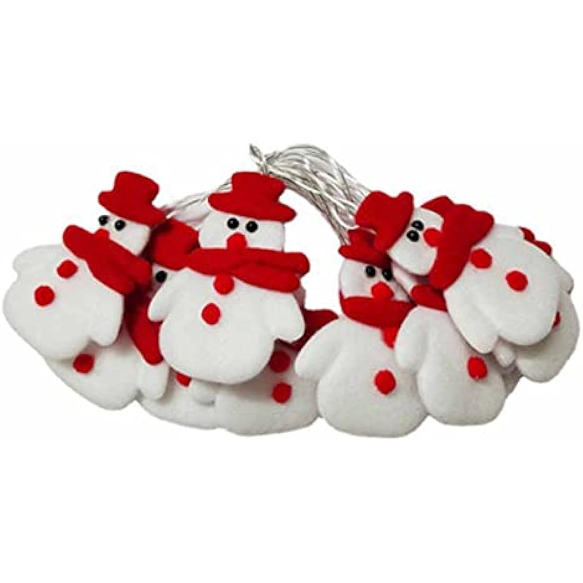 SNOMYRS Christmas Snowman Light String 20pcs LED 9.8ft Indoor Fairy Lights Battery Powered Perfect for Bedroom Christmas Tree/Holiday Party Decoration (Warm White)