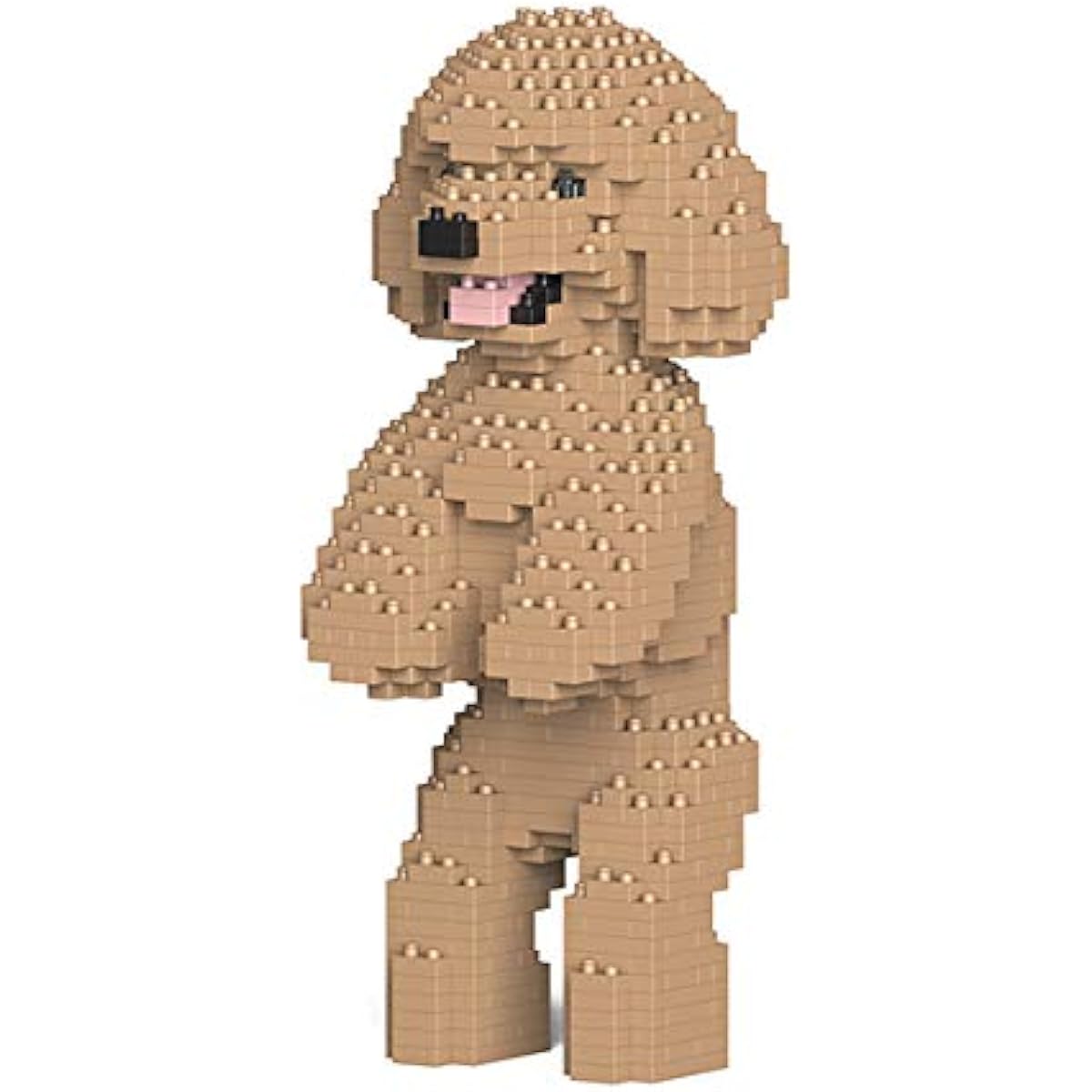 A block toy that lets you create realistic animal objects. Everyone loves it. Toy Poodle. 10 x 10.6 x 24.1 cm (height). Sturdy blocks secured with screws. For adults. 3D puzzle. Won't fall apart. Interior accessory. JEKCA Enver Hellook