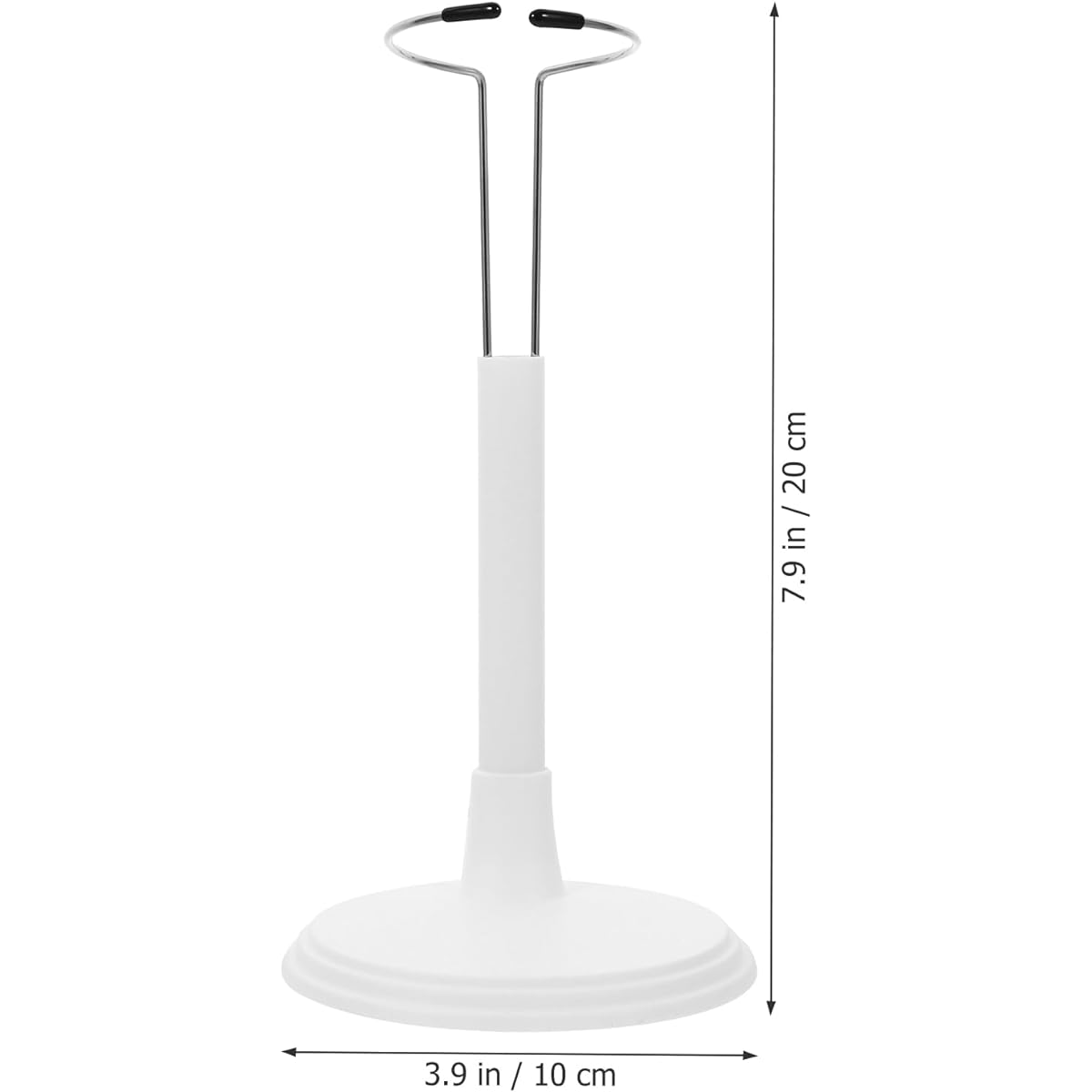 jojofuny Doll Stand for 8 Inch Doll, 2 Pieces White Action Figure Stand Portable Fashion Doll Organizer Display Bracket Doll Holder for Home Decoration, 25cm