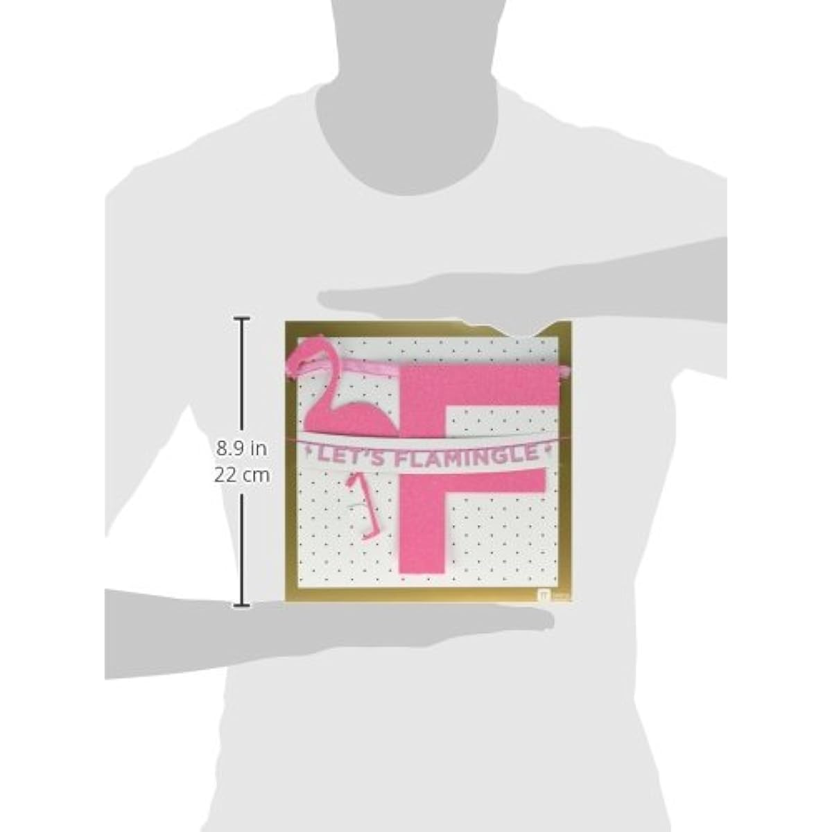 Talking Tables Glitter Banner "Let's Flamingle" Flamingo Decoration for a Pink Trendy Party Birthday Party, Pink/Glitter (10 ft.)