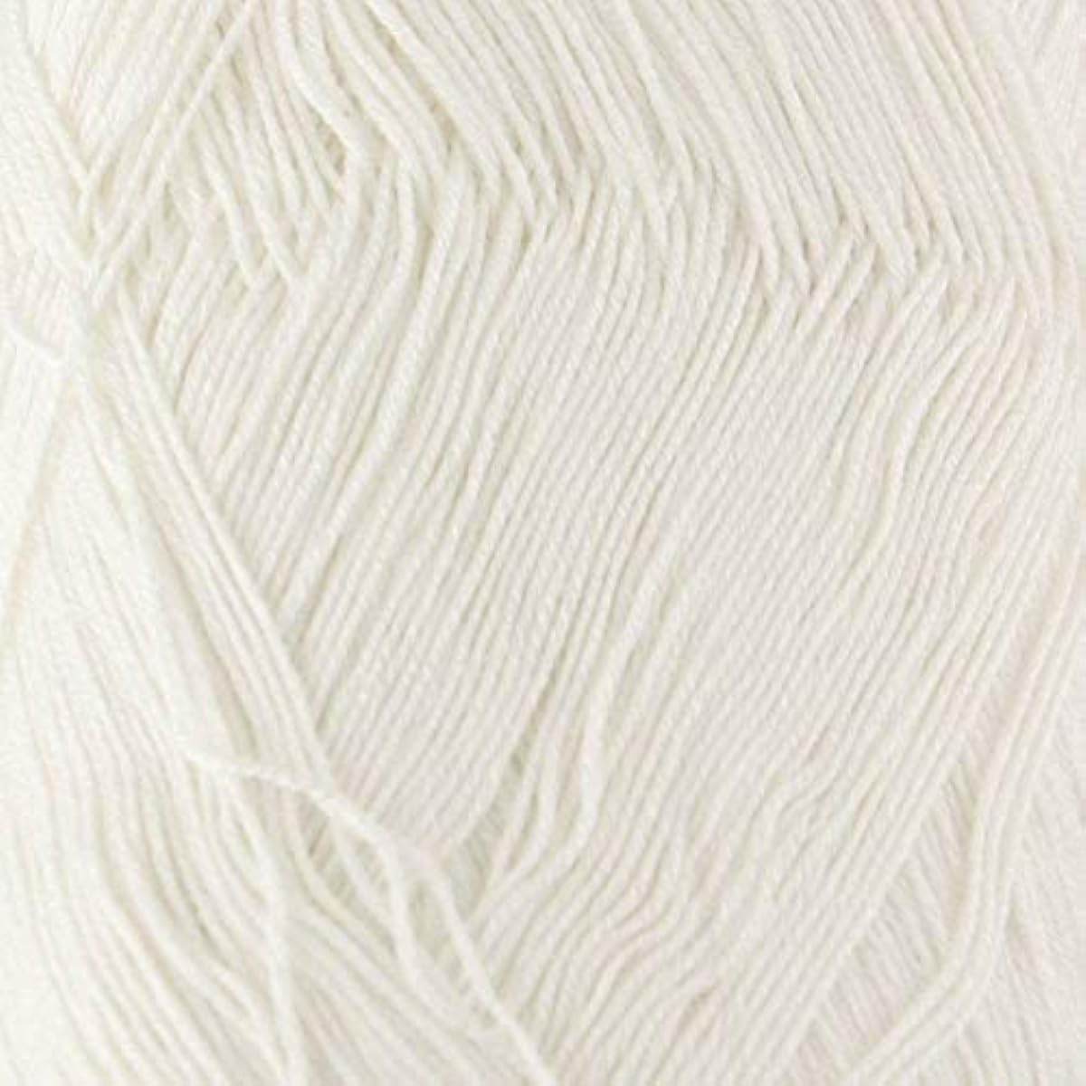 BambooMN Brand - 4 Skeins - White Lace Weight 100% Rayon From Bamboo Yarn - 50g/skein style B665 by BambooMN
