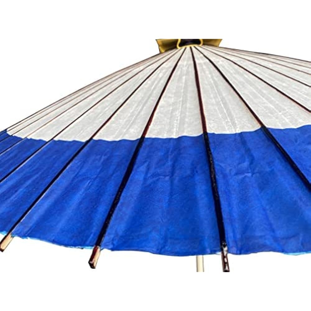 Yamamoto Bamboo Craftsman (YAMAMOTOTAKIZAYIKUYA) Hanamaki Umbrella, Hinomaru Japanese Umbrella, Practical Janome Umbrella, Umbrella, Waterproofing, Banku Blue