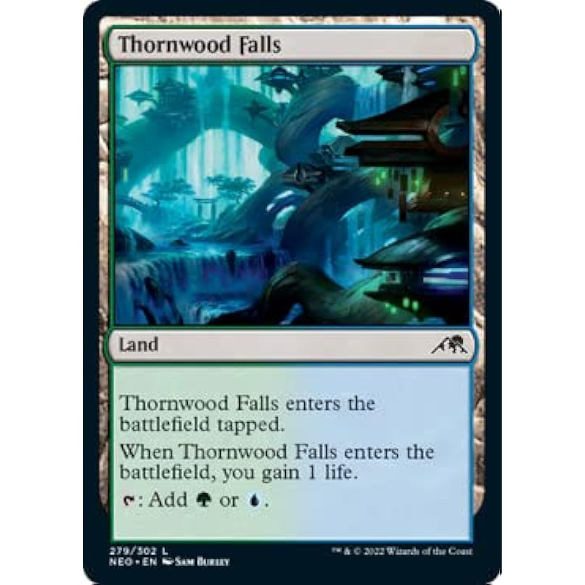 Magic: The Gathering - Thornwood Falls (279) - Foil - Kamikawa: Neon Dynasty