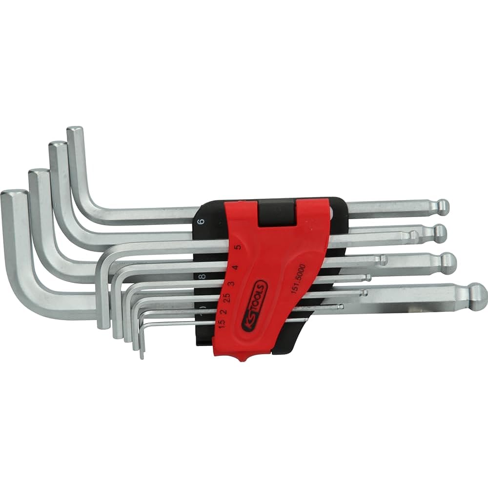 KS Tools Ball End Hex Wrench Set Long 10 Pieces 151.5000