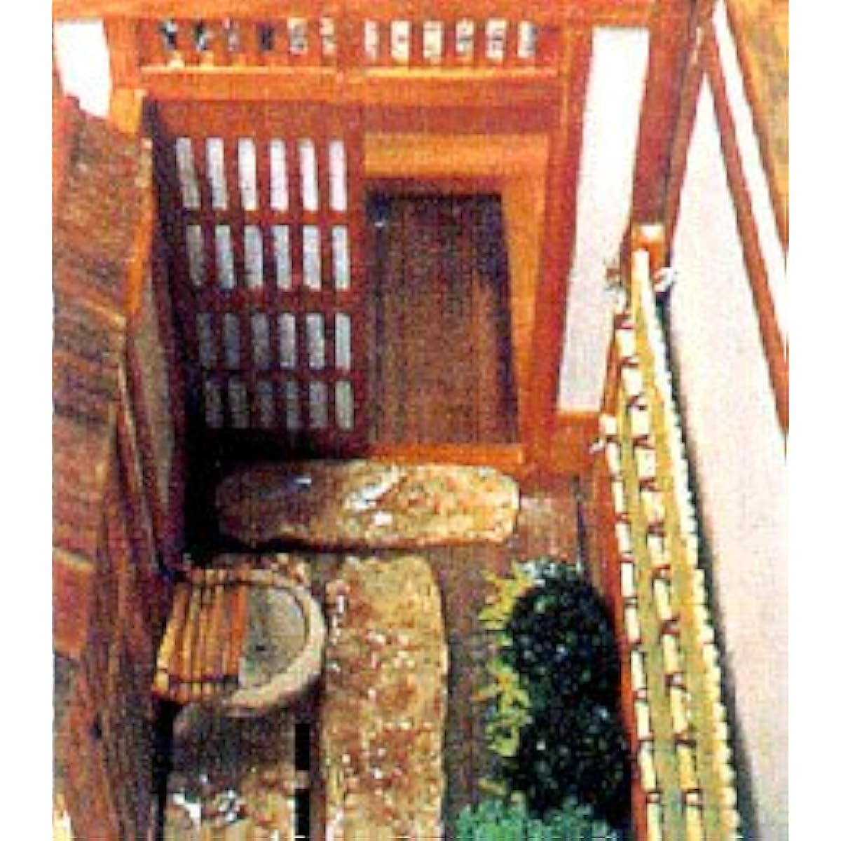Japanese style miniature dollhouse front yard and entrance kit