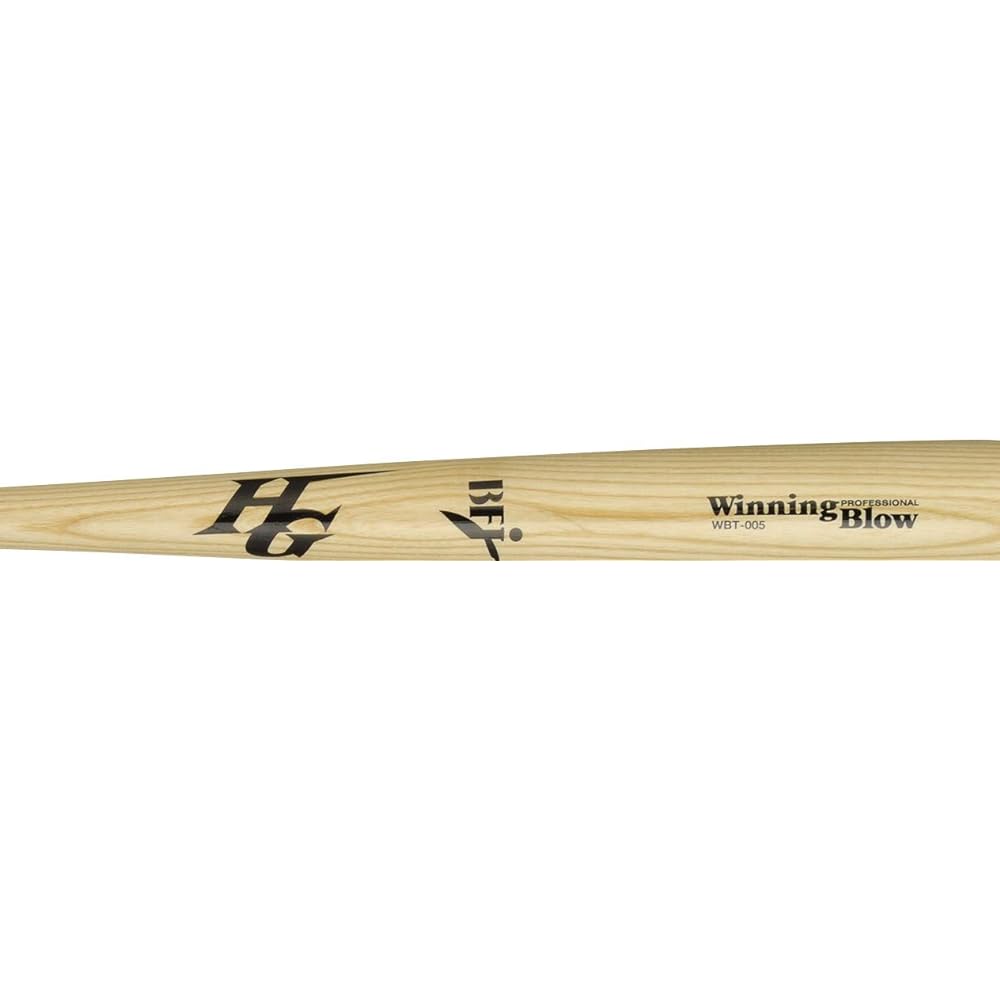 Hi-GOLD Bat Natural 84cm Hardball Wooden USA Maple (For Gaming) Middle Balance BFJ Logo Mark 900g WBT-005H