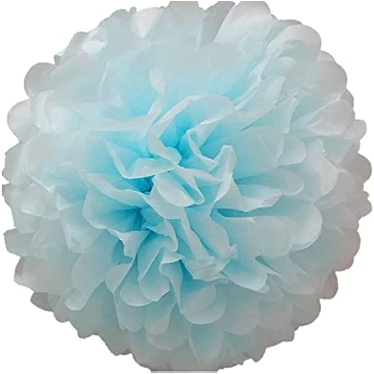 Pack of 10 Tissue Paper Flower Balls with Pom Poms Party Decorations Indoor Outdoor 6" 8" 10" 12" 14" 14" NA