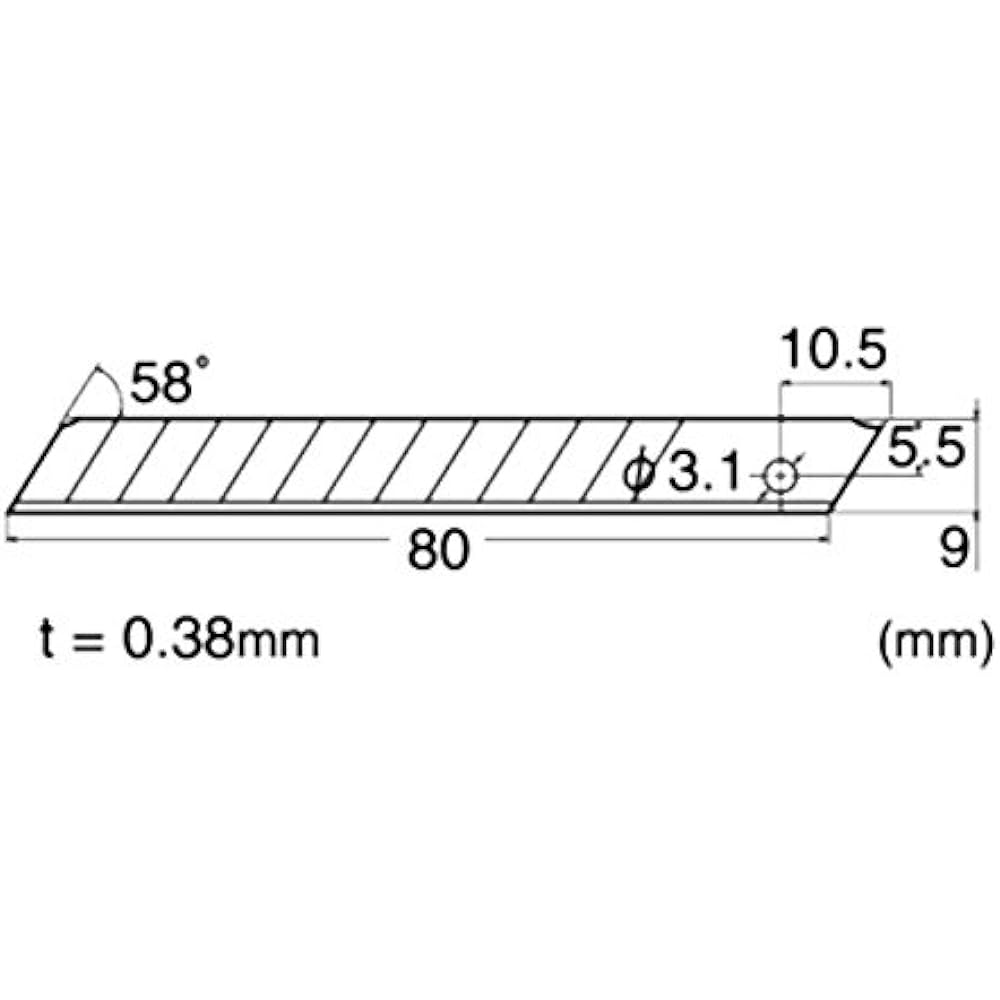 NT Cutter Spare Blade Set of 20 Eco Silver BA-160e-20