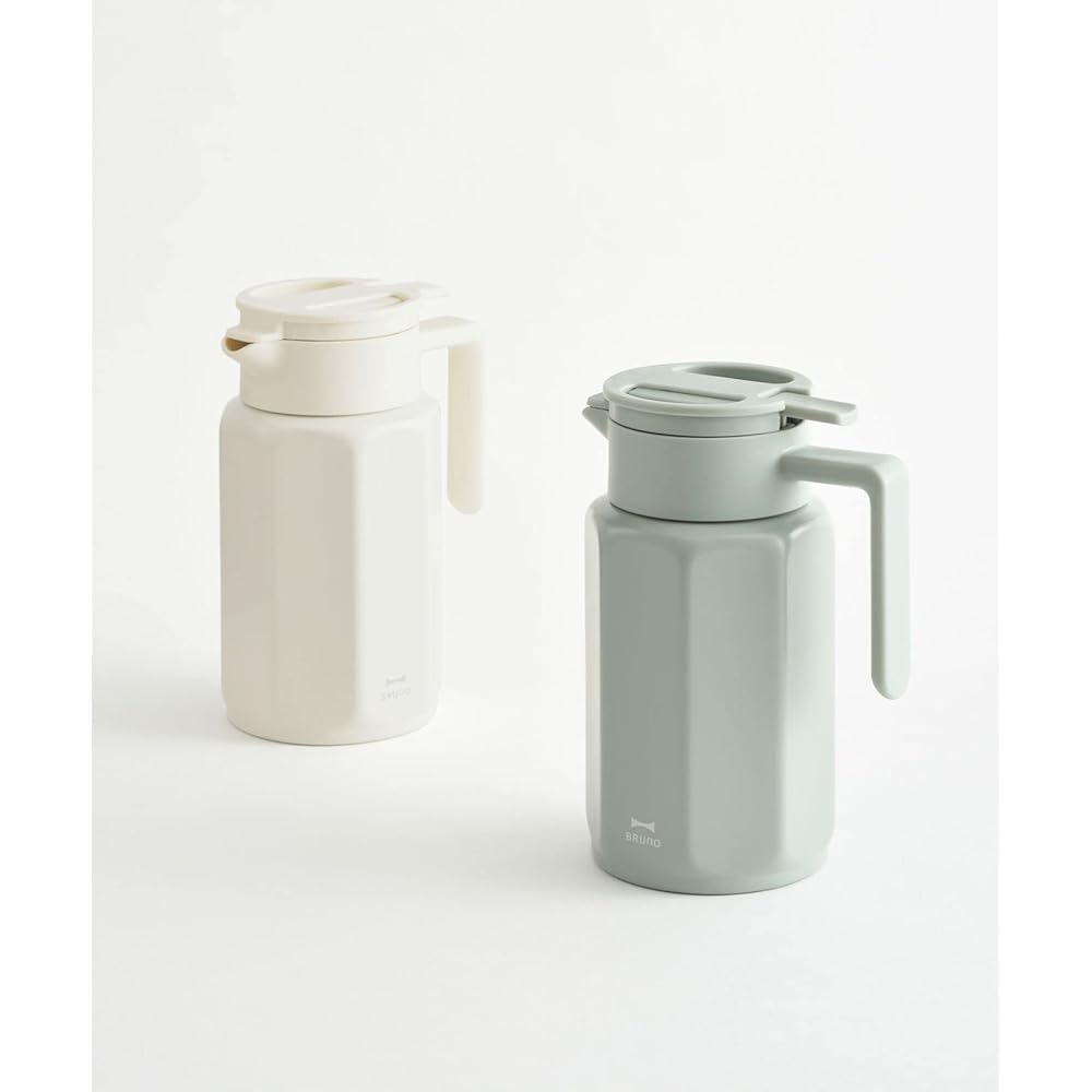 BRUNO Tabletop Pot, Compact, Thermal Insulation, Cold Insulation, Vacuum Double Layer, 0.75L, Fluorine Coating, Coffee, Barley Tea, Green Bruno Stainless Steel Table Pot, Mother's Day BHK268-GR