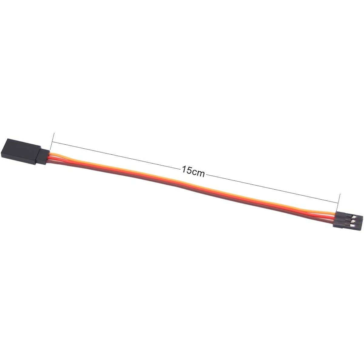 OliRC 15cm 3 Pin Male to Female Cable Remote Control Servo Extension Lead 22awg 60 Core Wire 10pcs (C62-10)