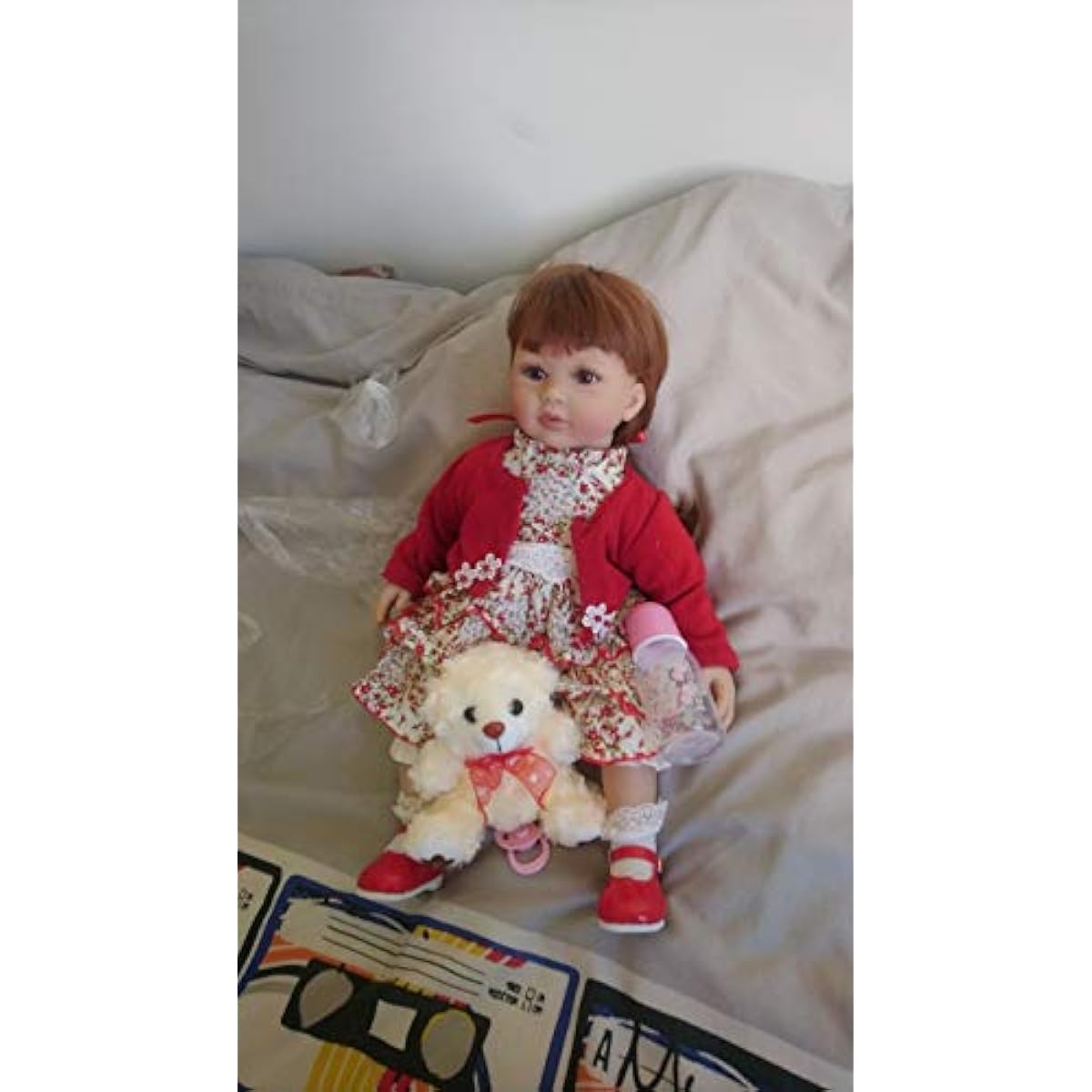 24inch Toddler Reborn Doll Soft Silicone Vinyl Cotton Body Princess Girl Realistic Baby Doll Detail Painting Christmas Birthday Gift 24NPK1772