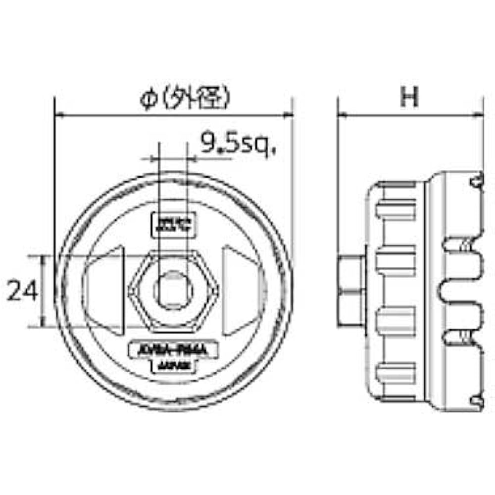 Kyoto Machinery Tools (KTC) Oil Filter Wrench for Filter Paper Replacement AVSA-R64A