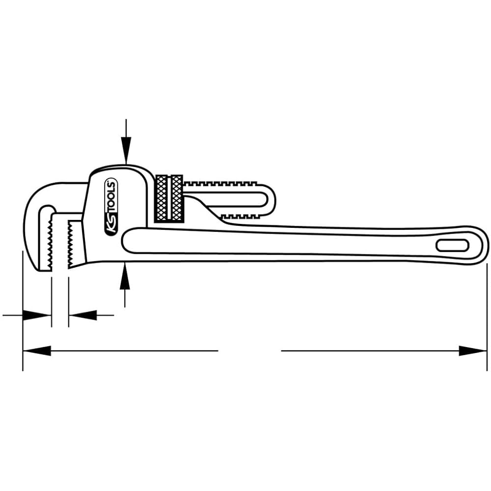 KS TOOLS Stillson type pipe wrench 2" 114.0018