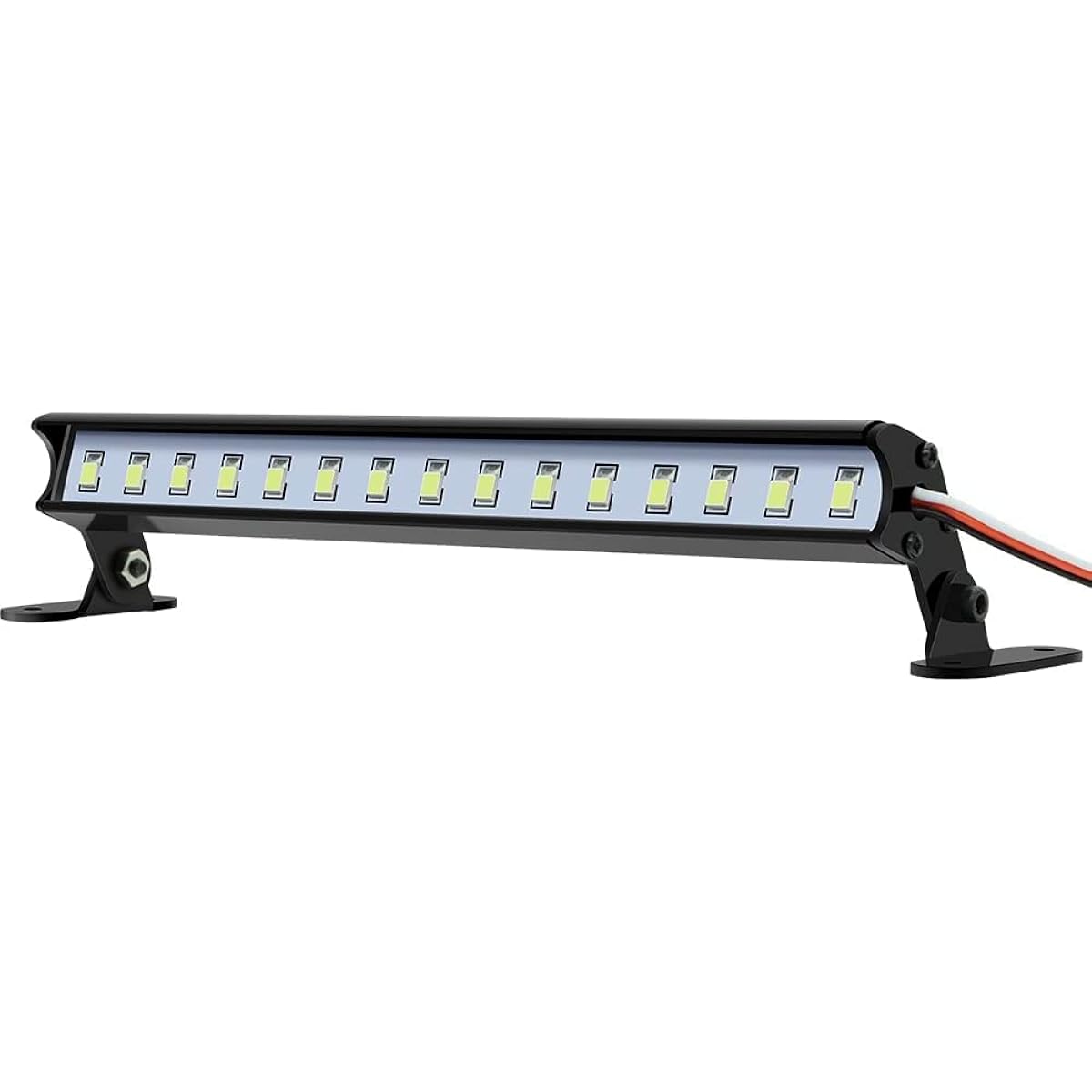 OGUNKE Roof LED Light Bar with 15 LED Lights for 1/10 Traxxas TRX-4 SCX10 90027 SCX10 II 90046 RC4WD D90 RC Crawler Car
