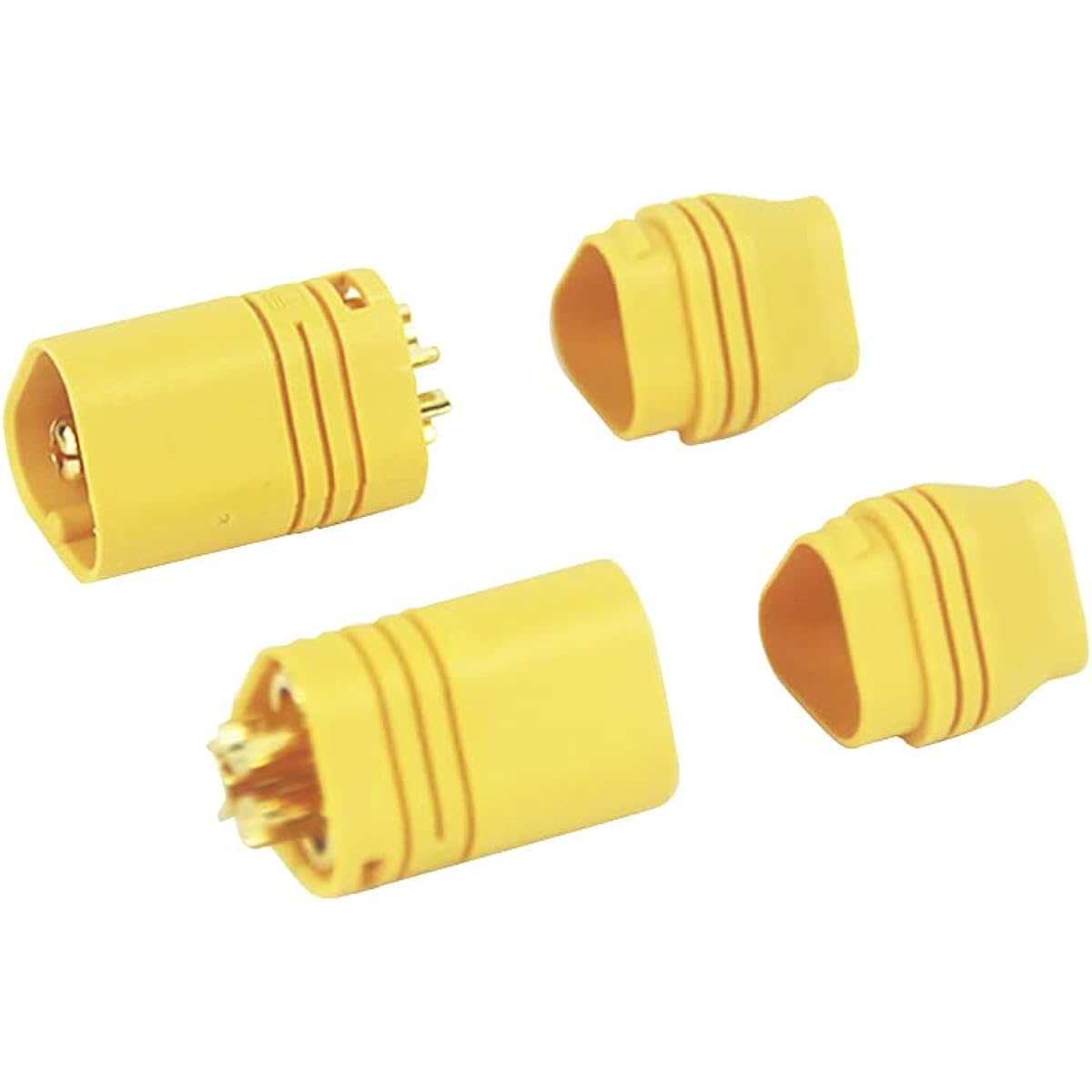 BDHI 10 Pairs MT60 3.5mm 3 Wire 3 Pole Bullet Connector Plug Set for RC ESC to Motor RC Quad Car Battery Charger (B196-10)
