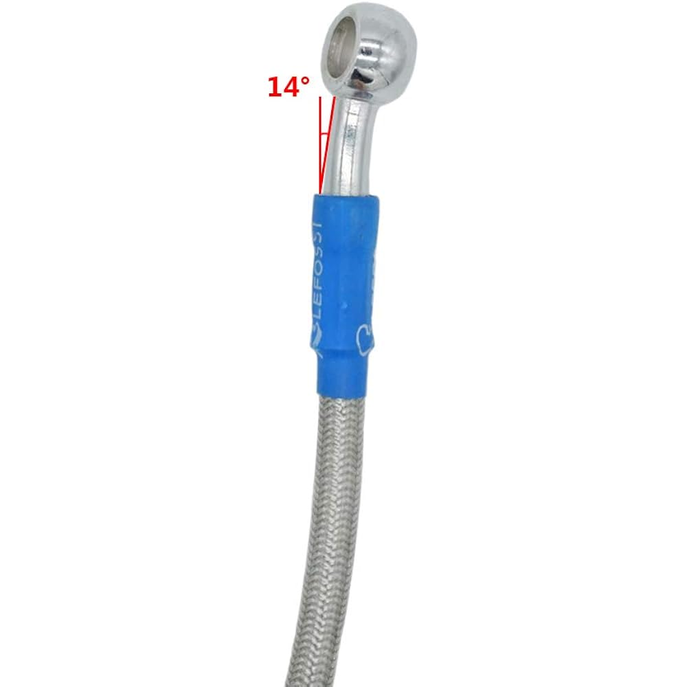 SYUU 2000mm 200cm M10 Reinforced Hydraulic Brake Oil Hose Line Banjo Fitting Stainless Steel End Braided Cable for Motorcycle Pit Dirt Bike Enduro Motocross Street Bike Sport Bike