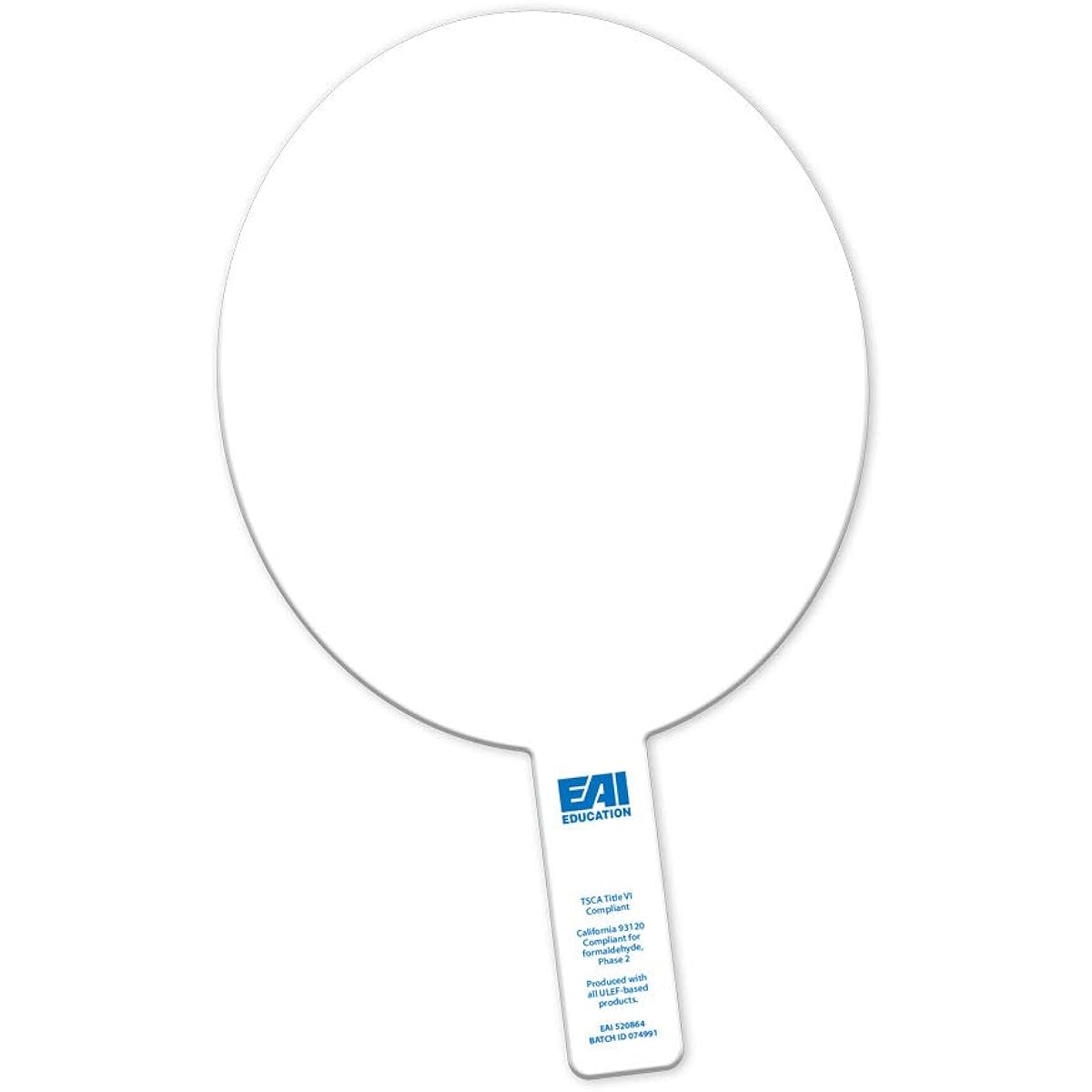 EAI Education Double-Sided Dry Erase Paddle: Oval - Set of 10