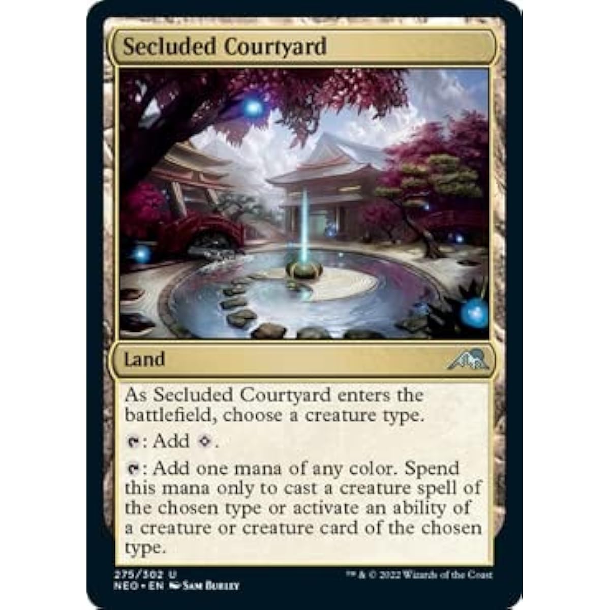 Magic: The Gathering - Secluded Courtyard (275) - Foil - Kamikawa: Neon Dynasty