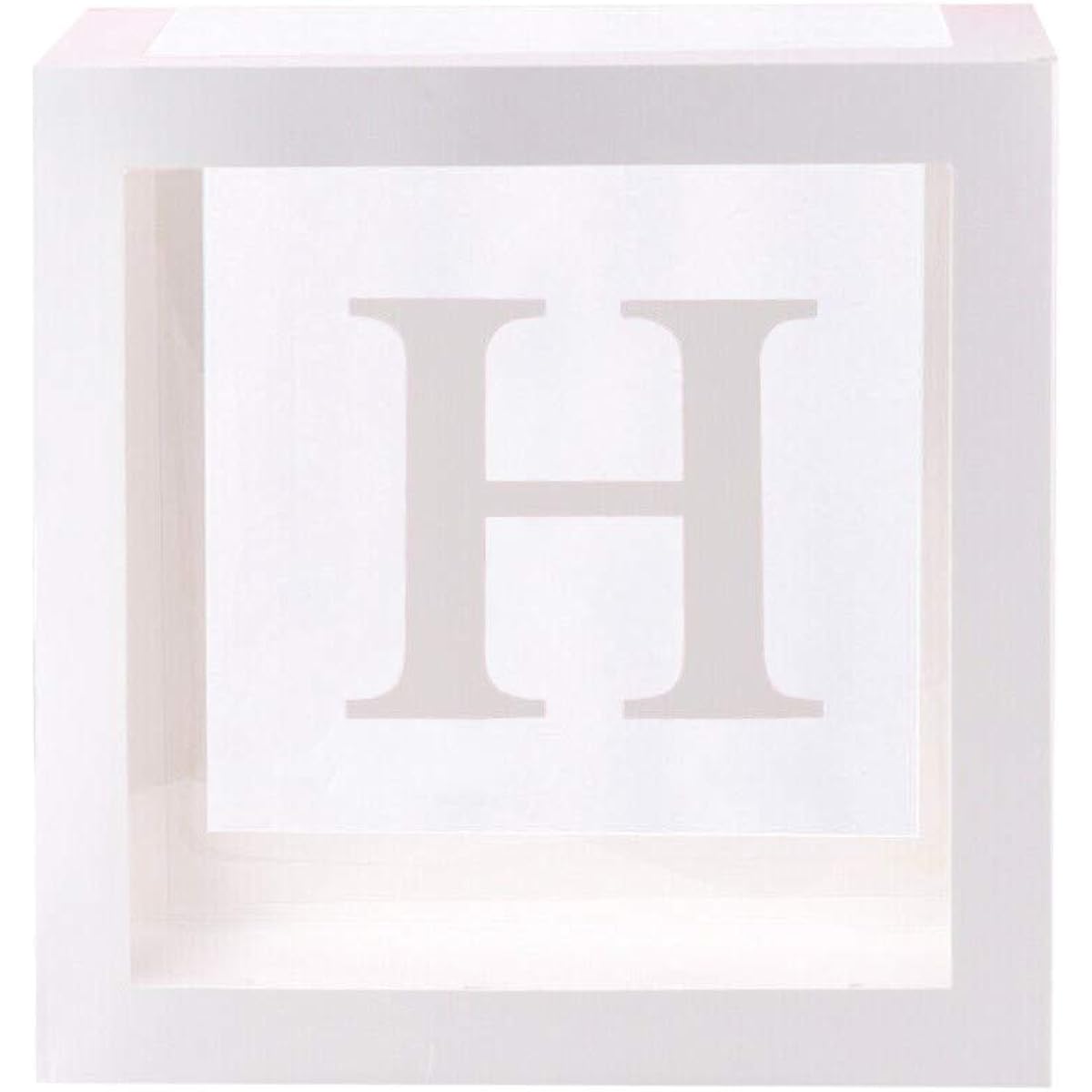 BCDlily A~Z Cube Transparent Gift Box Balloon Box Wedding Birthday Favor Festival Theme Party Baby Shower Christmas Home Decoration L