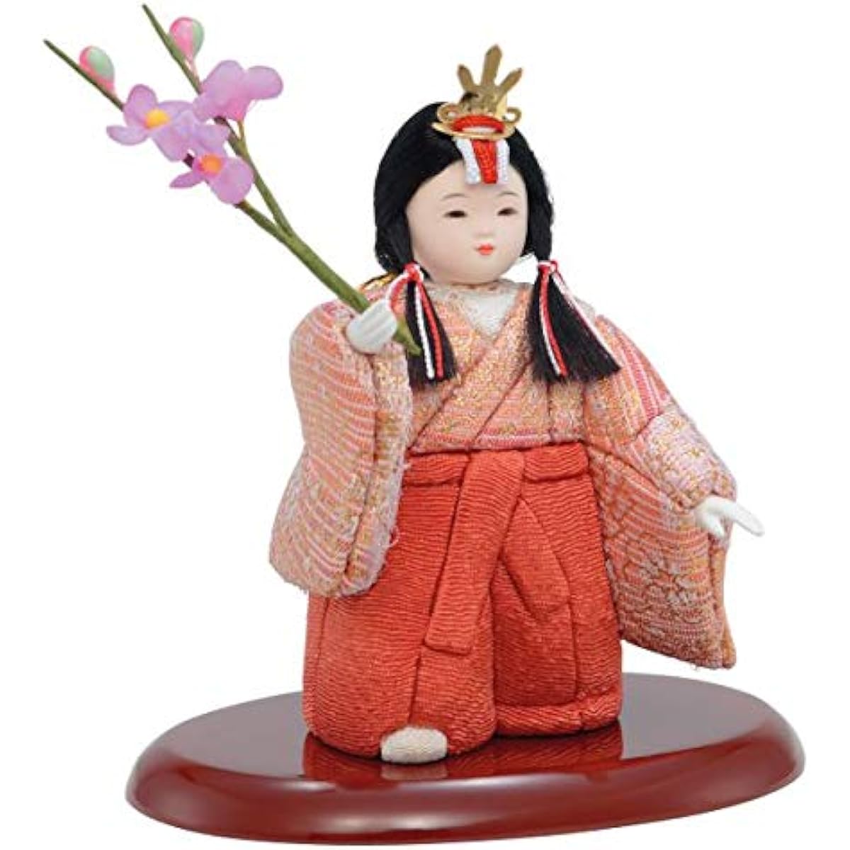 Hina doll, Sanninkanjo (three court ladies), Ichihide, wood-grained, three court ladies, single item, Hina doll, wood-grained, compact, mini, Hina doll, first festival decoration, stylish, small, mini, Hina doll, Hina doll, Jinya
