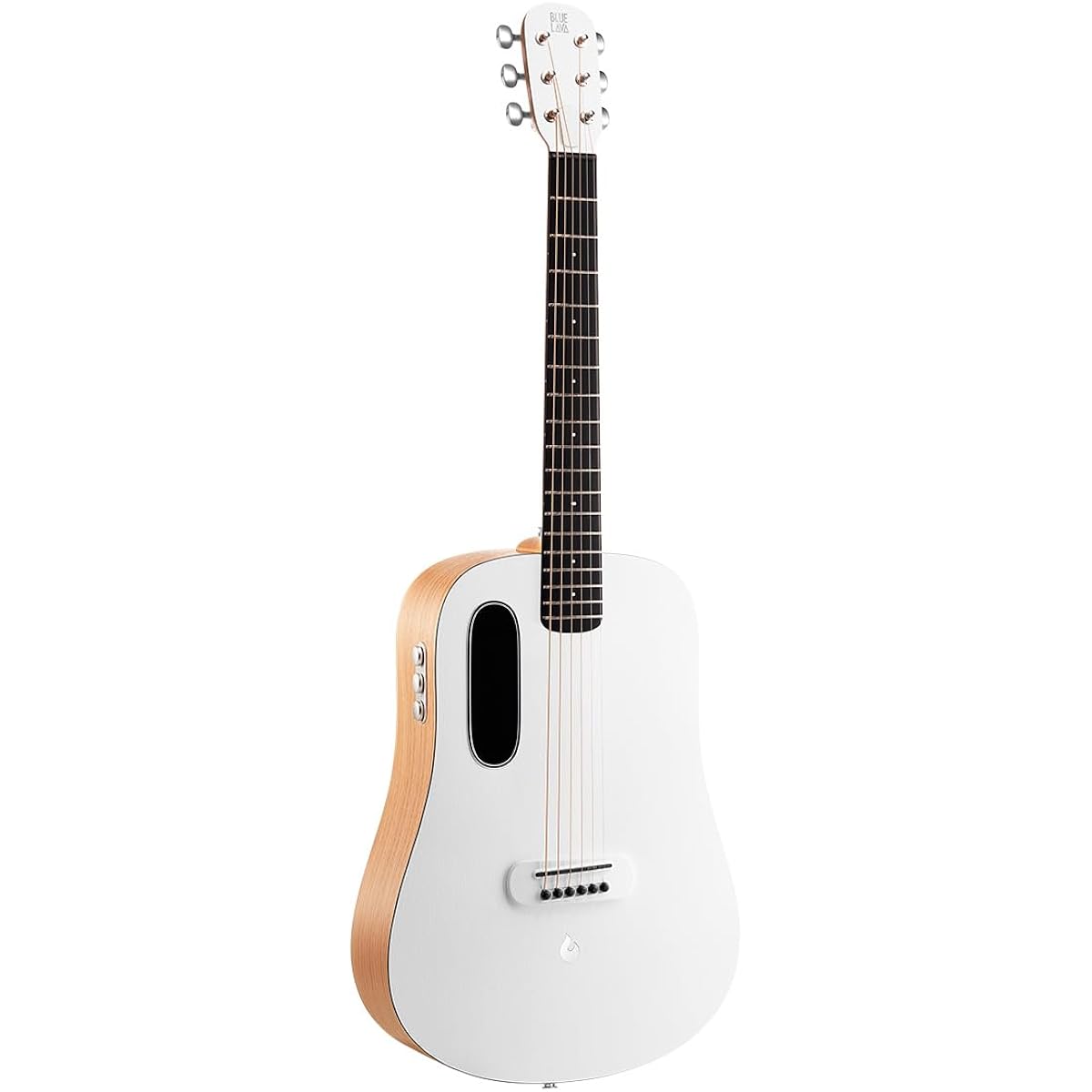 LAVA Music BLUE LAVA ORIGINAL FB White Elementary school students can play from the 3rd grade! Kids guitar beginner set Children's acoustic guitar Electric acoustic guitar White Lava Music