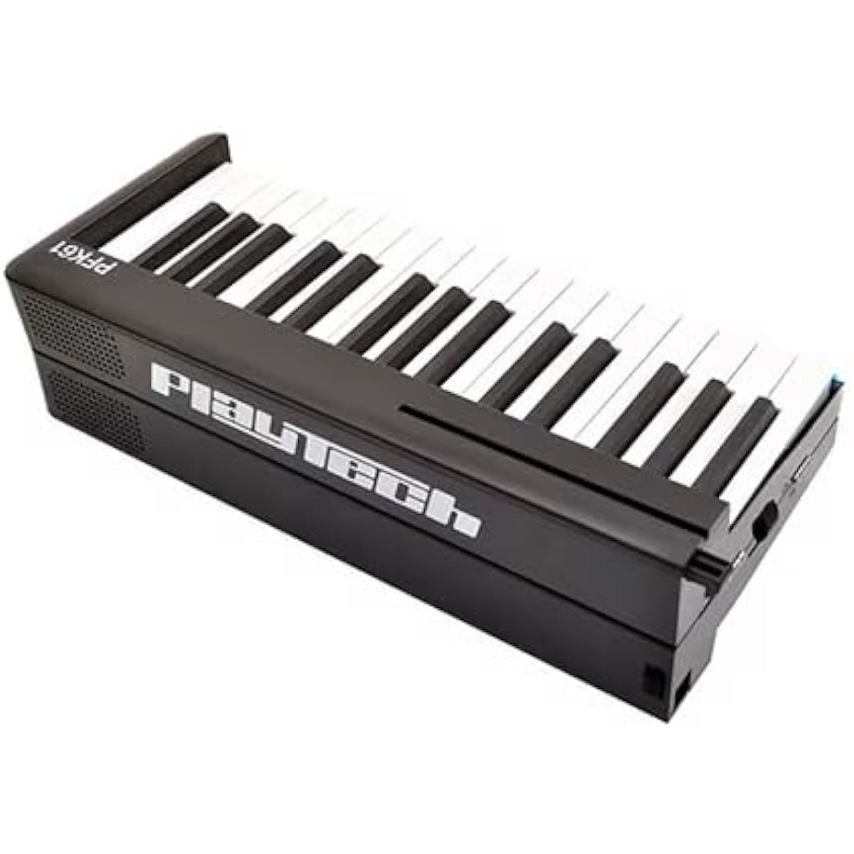 PLAYTECH Portable Keyboard 61 Keys Foldable 128 Tones Soft Case Included Folds in half for easy transport