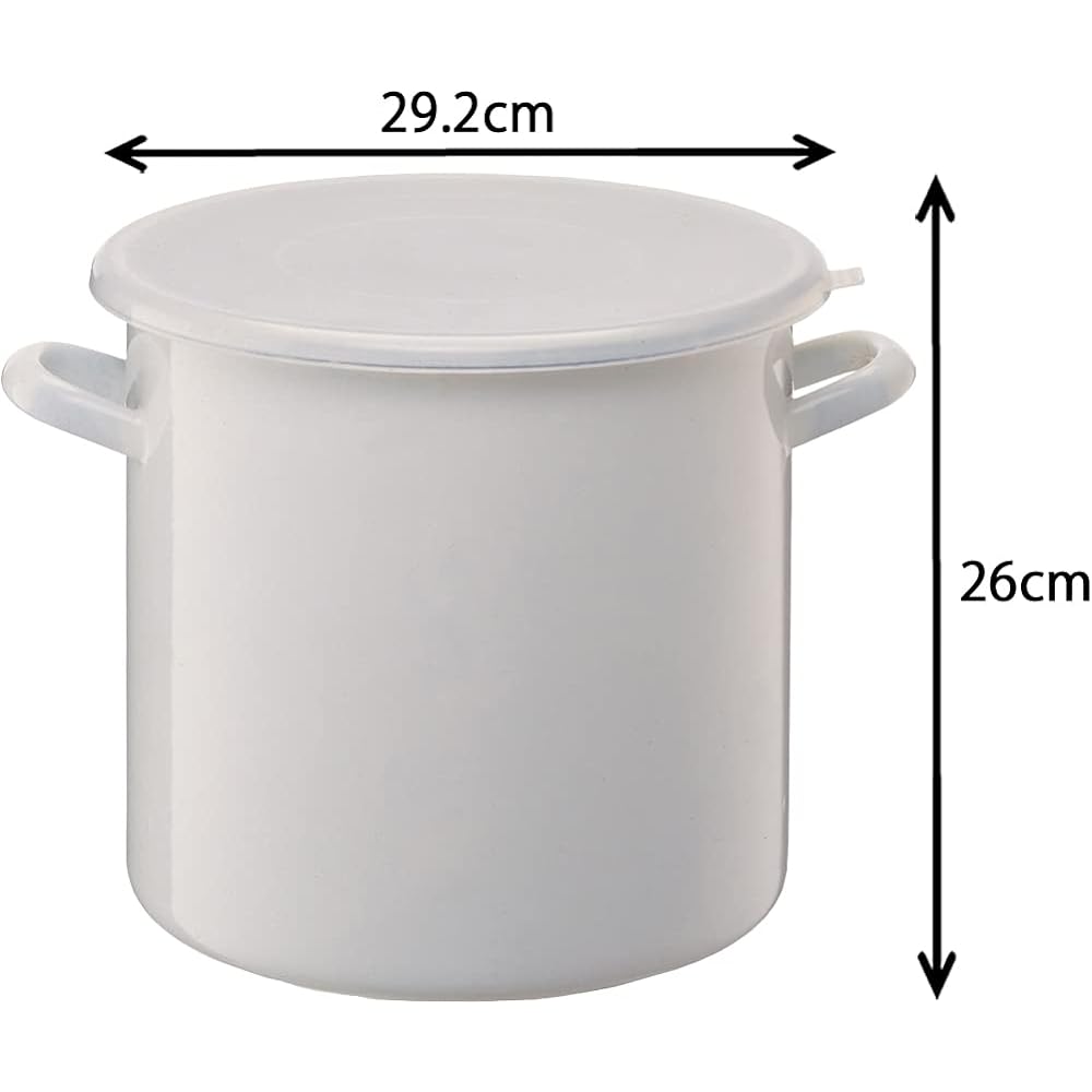 Takagi Metal HSP-M27 Odor-resistant Pickle Container Round Enamel 14.0L 27cm