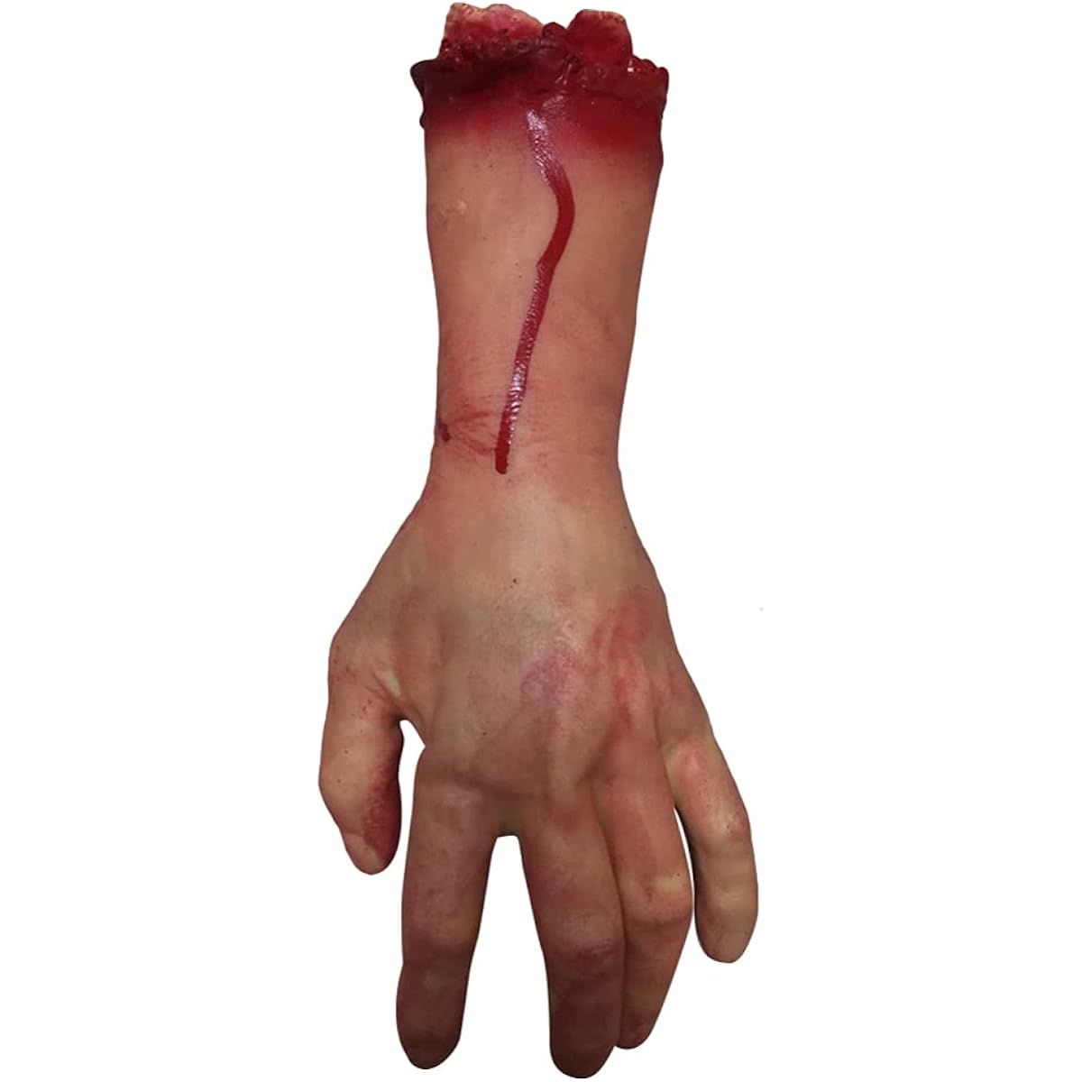 2 Pieces Severed Hand Halloween Blood Props, Scary Bloody Destruction Hand Body Parts Creepy Sliced Broken Arm Haunted House Decoration Halloween Bloody Destroyed Hand Props Severed Bloody Hand