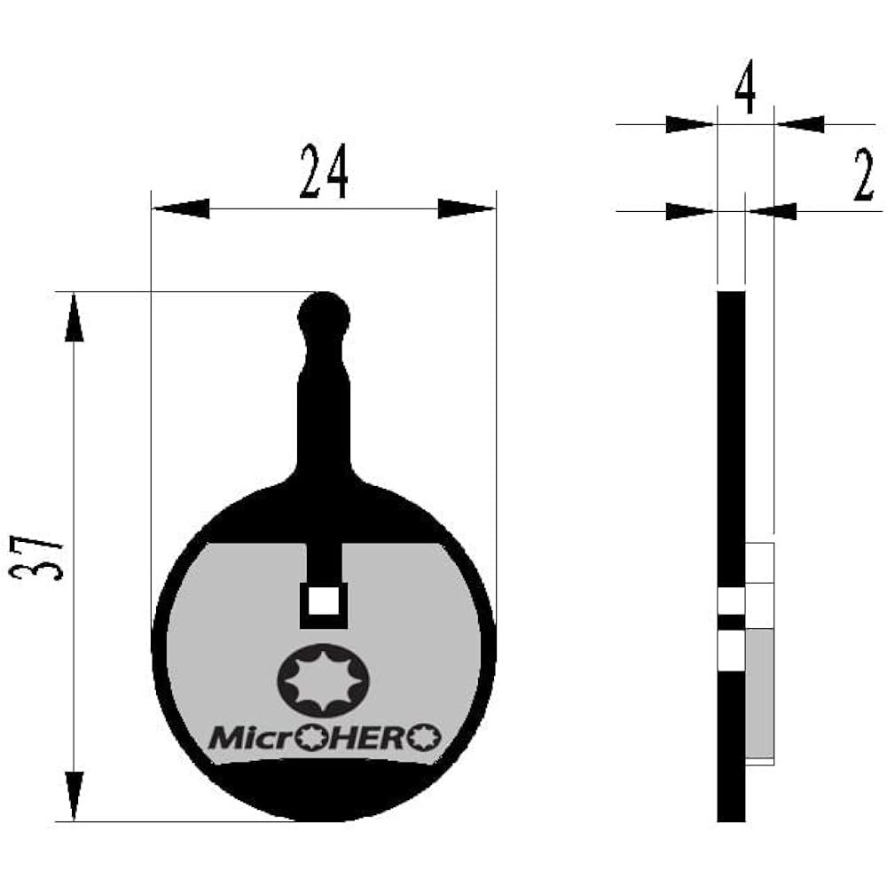 MicrOHERO disc brake pad BP-0018 for SRAM AVID BB5 PROMAX DSK-720 RENDER R