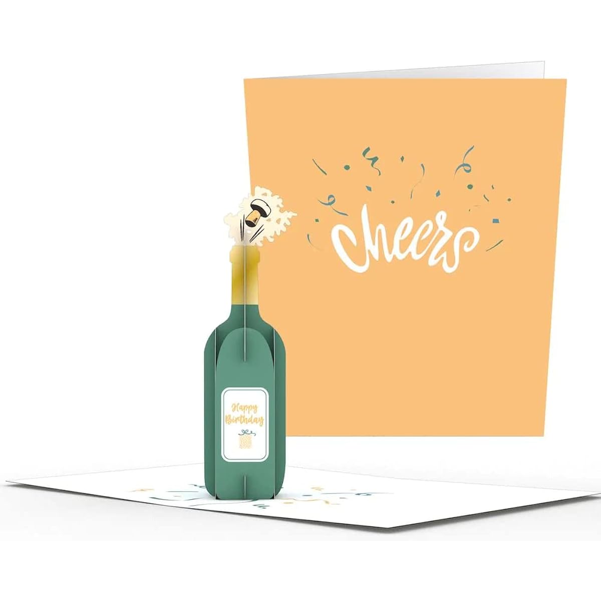 Lovepop Happy Birthday Cheers Pop Up Card - Birthday Card with Pop Up Gift - Handmade 3D Pop Up Greeting Card - Birthday Card 3.9 x 5 Inch