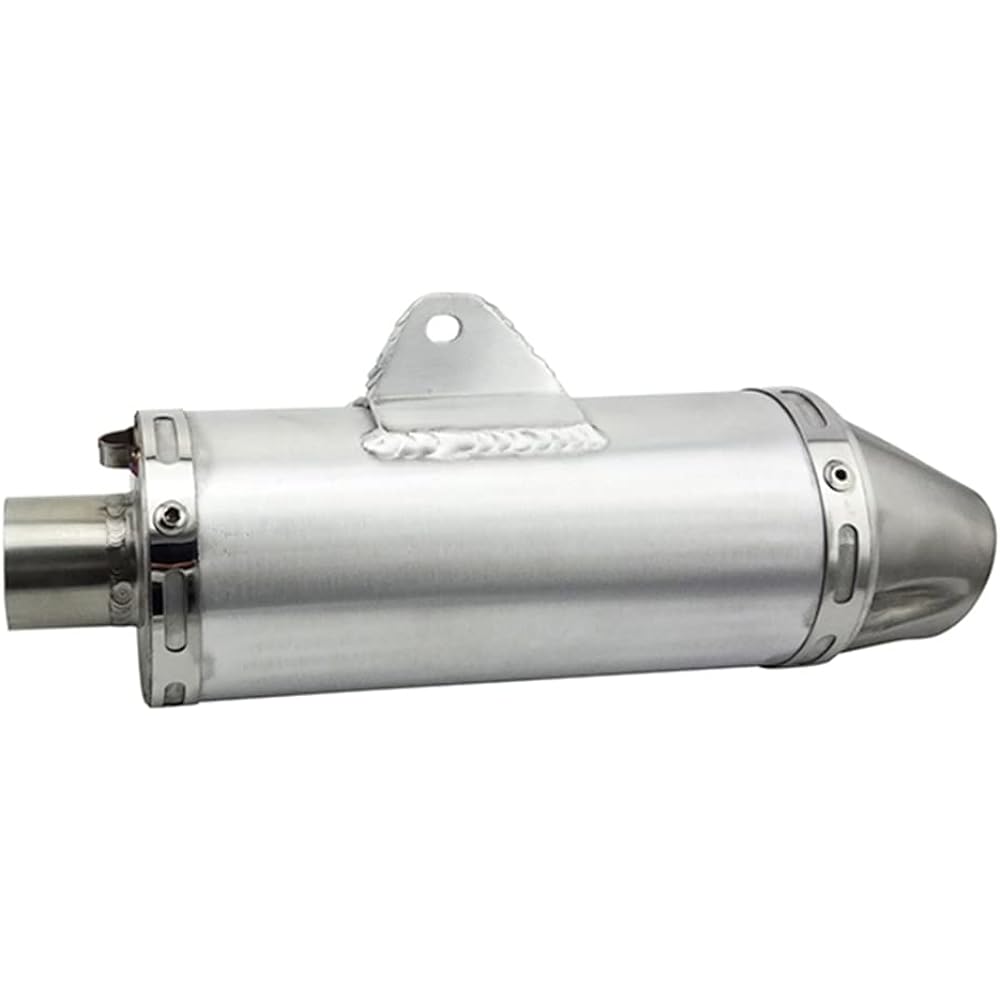 DJ-Motor 32mm Silver Racing Exhaust T4 Muffler High Performance for 150cc 160cc Pit Dirt Bike Mini Motocross