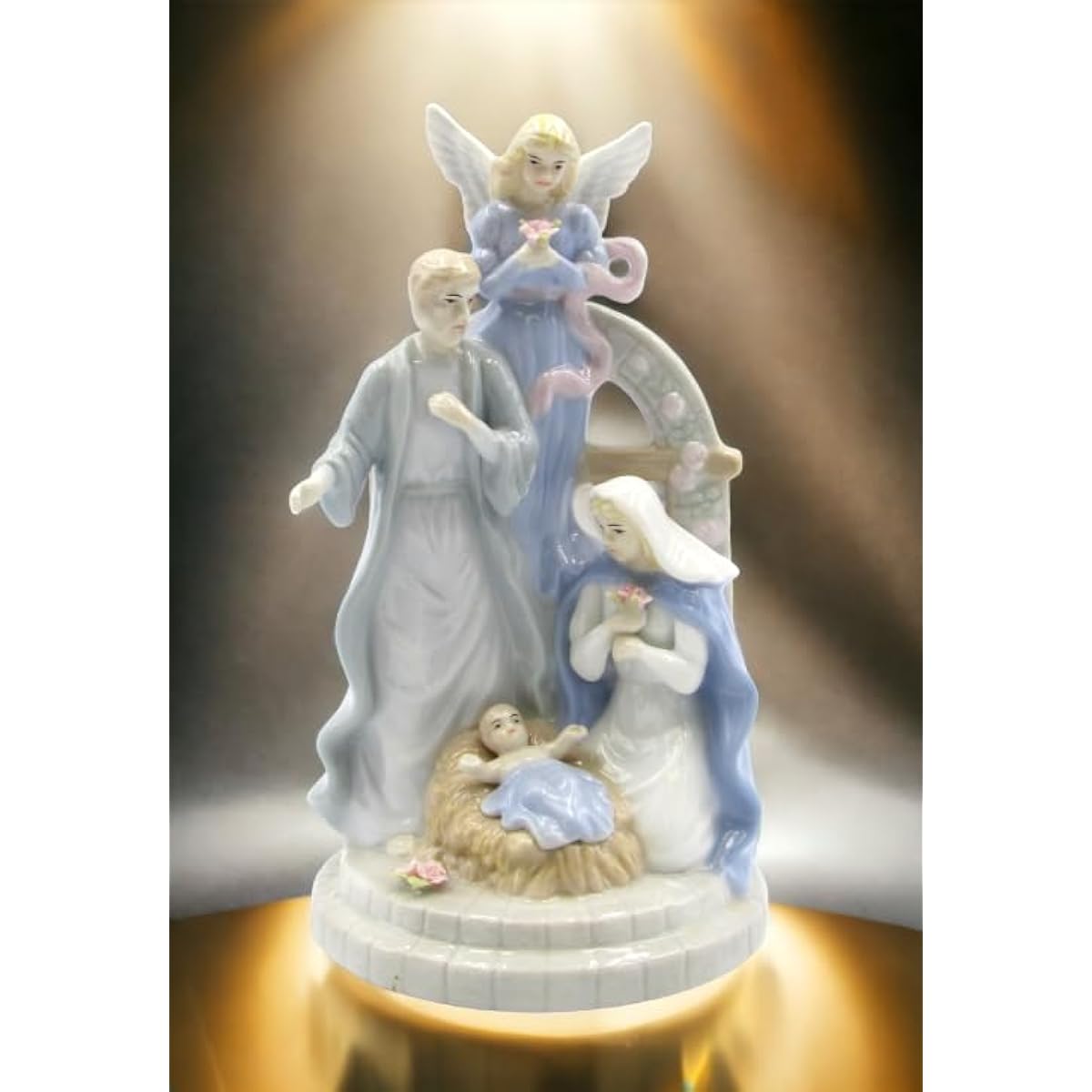 Cosmos Gifts 1262 Nativity Music Box (Tune: Silent Night) Black