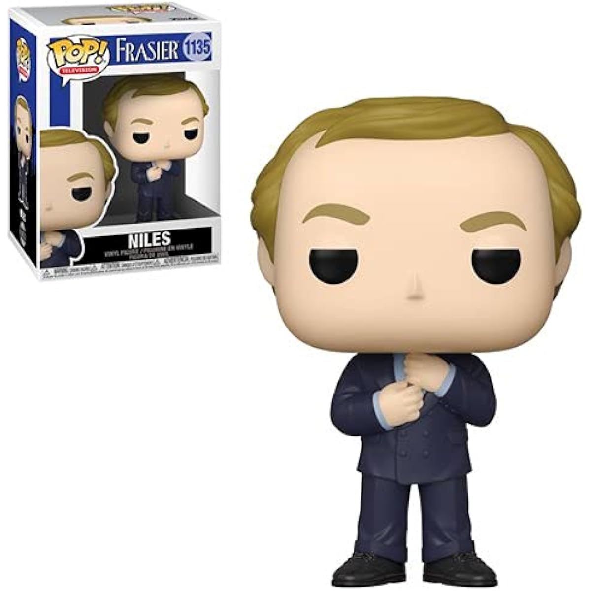 Niles Crane Frasier Vinyl Figure #1135 with Pop Box Protector Case