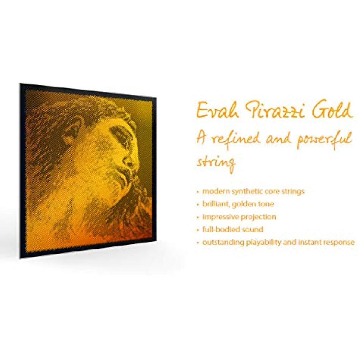 EVAH PIRAZZI GOLD Eva Pirazzi Gold Violin String Set (G string silver) (E string loop end)