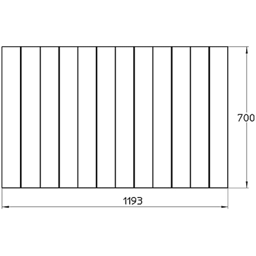 SANEI Folding Bath Lid with Few Grooves 700X1200mm Ivory W784-700X1200