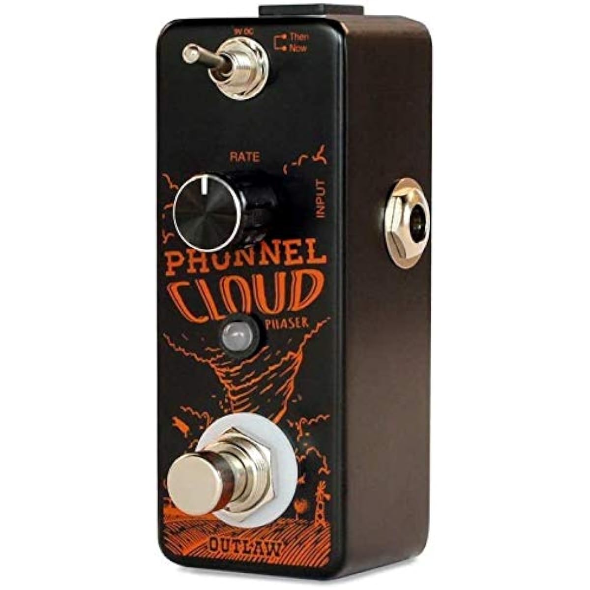 Outlaw Effect Phunnel Cloud Phaser Pedal with patch cable and cloth