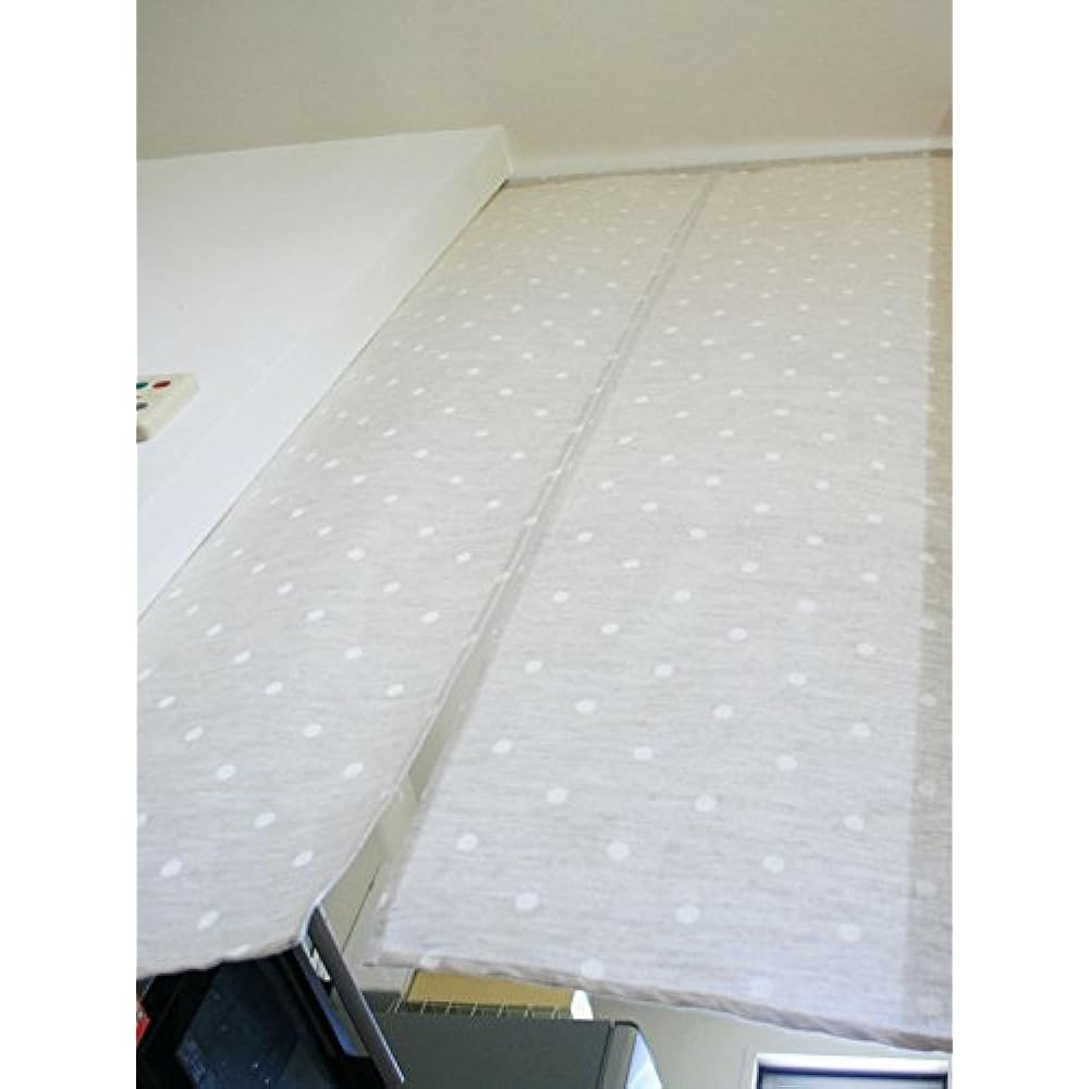 SunnyDayFabric Noren Polka Dot Linen Beige Long French Linen Approx. Width 72cm x Length 170cm