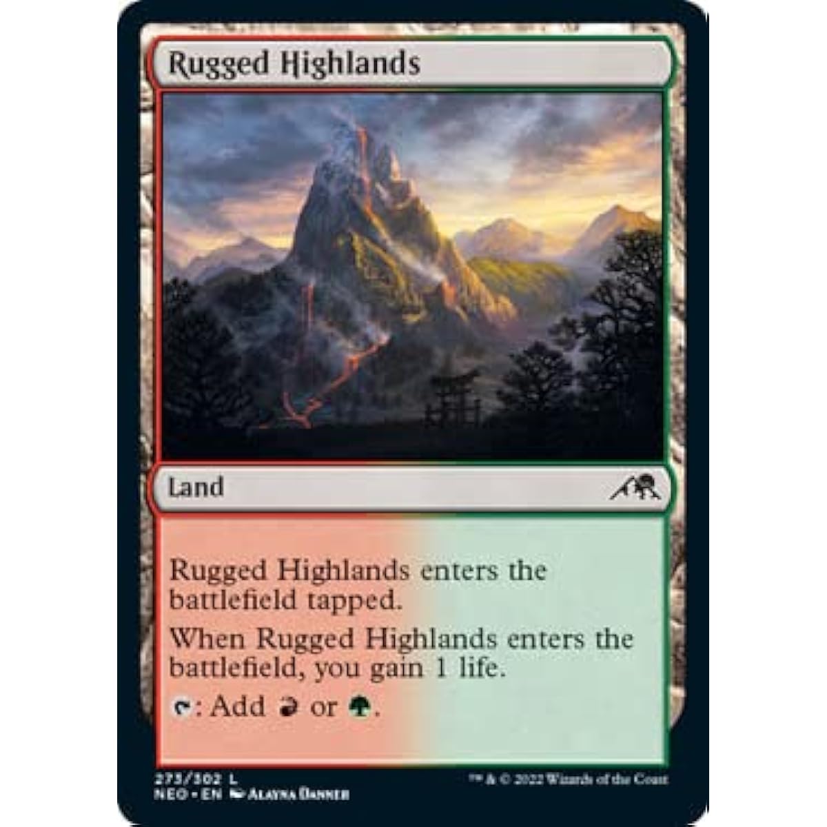 Magic: The Gathering Savage Plateau (273) Foil Kamikawa: Neon Dynasty