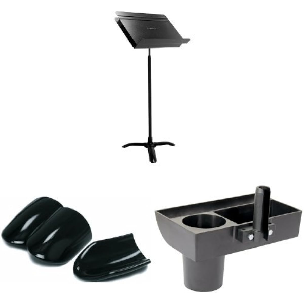 Manhattan Music Stand M49 Director's Stand Black Floor Protector Accessory Box Set